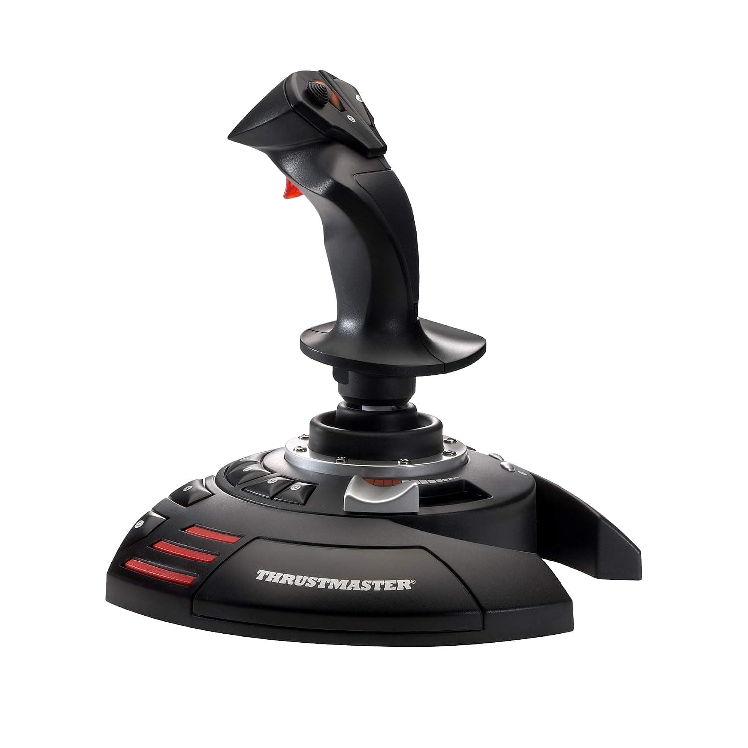 Thrustmaster T-Flight Stick X USB Ergonomic Flight Sim Joystick - PC | Plug and play, resistencia ajustable, timón giratorio, acelerador desmontable, 12 botones programables, base con peso, ajustes preestablecidos