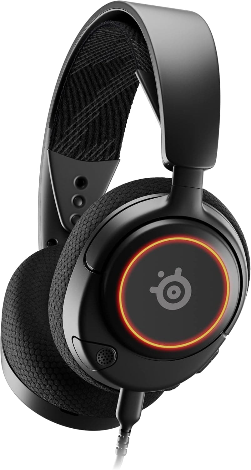 SteelSeries Nuevos auriculares para juegos multiplataforma Arctis Nova 3 - Sonido Arctis exclusivo - Micrófono ClearCast Gen 2 - PC, PS5/PS4, Xbox Series X|S, Switch, móvil, negro