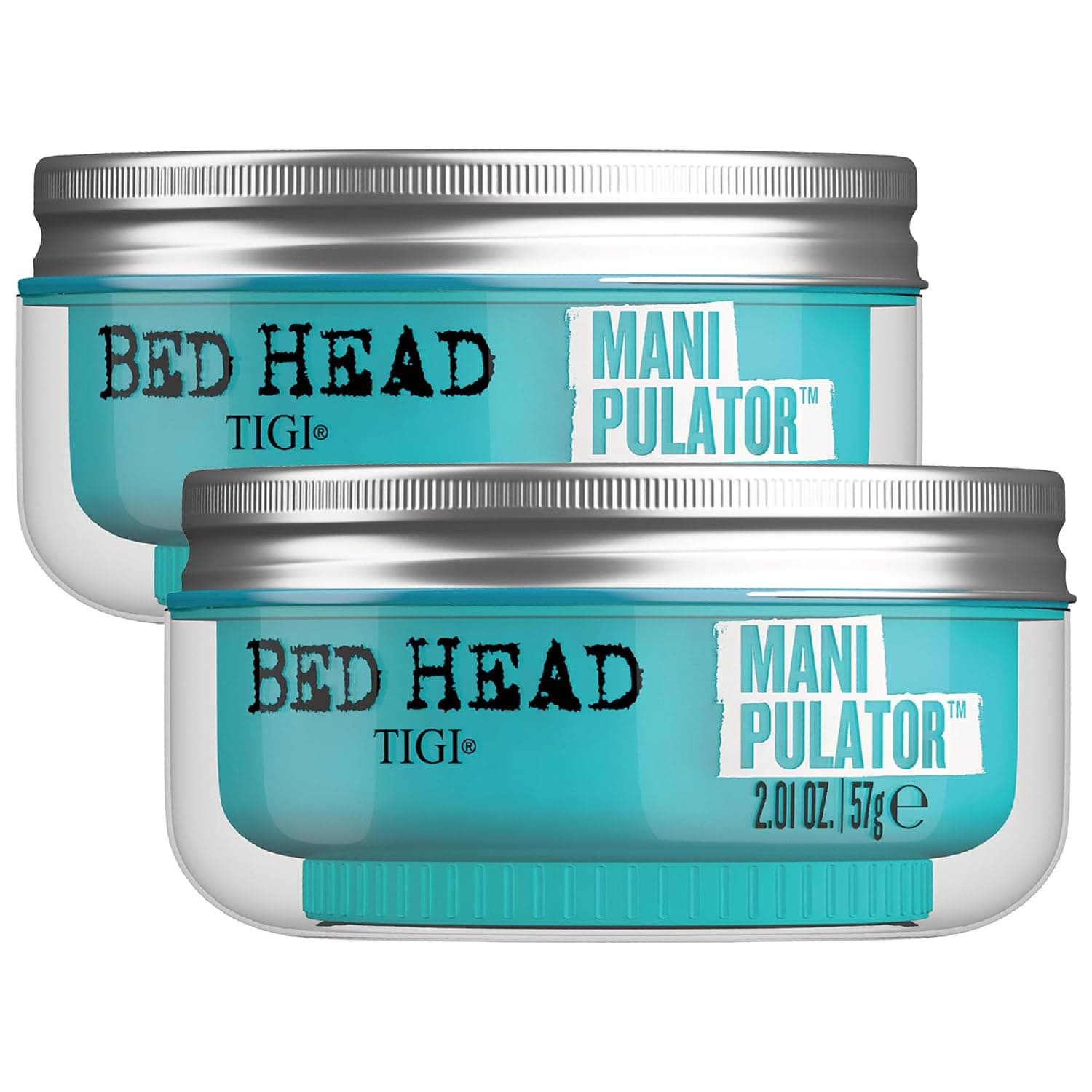 TIGI Bed Head Manipulator Texturizing Hair Putty 2-Pack, 2.01 Oz Ea | Firm Hold Matte Paste for Men and Women, Builds Texture and Definition, Anti-Humidity Frizz Control, Tropical Scent