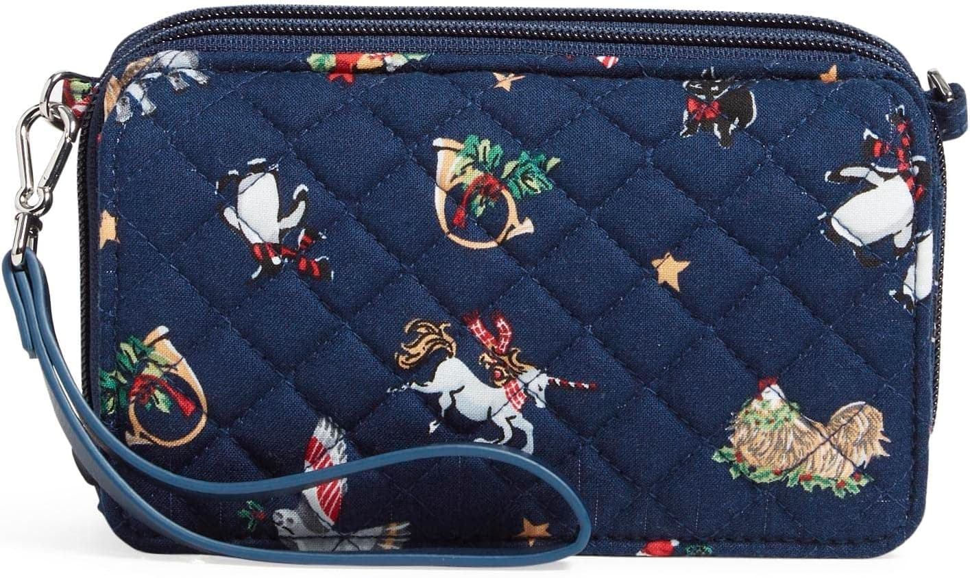 Bolso cruzado todo en uno de algodón para mujer Vera Bradley con protección RFID