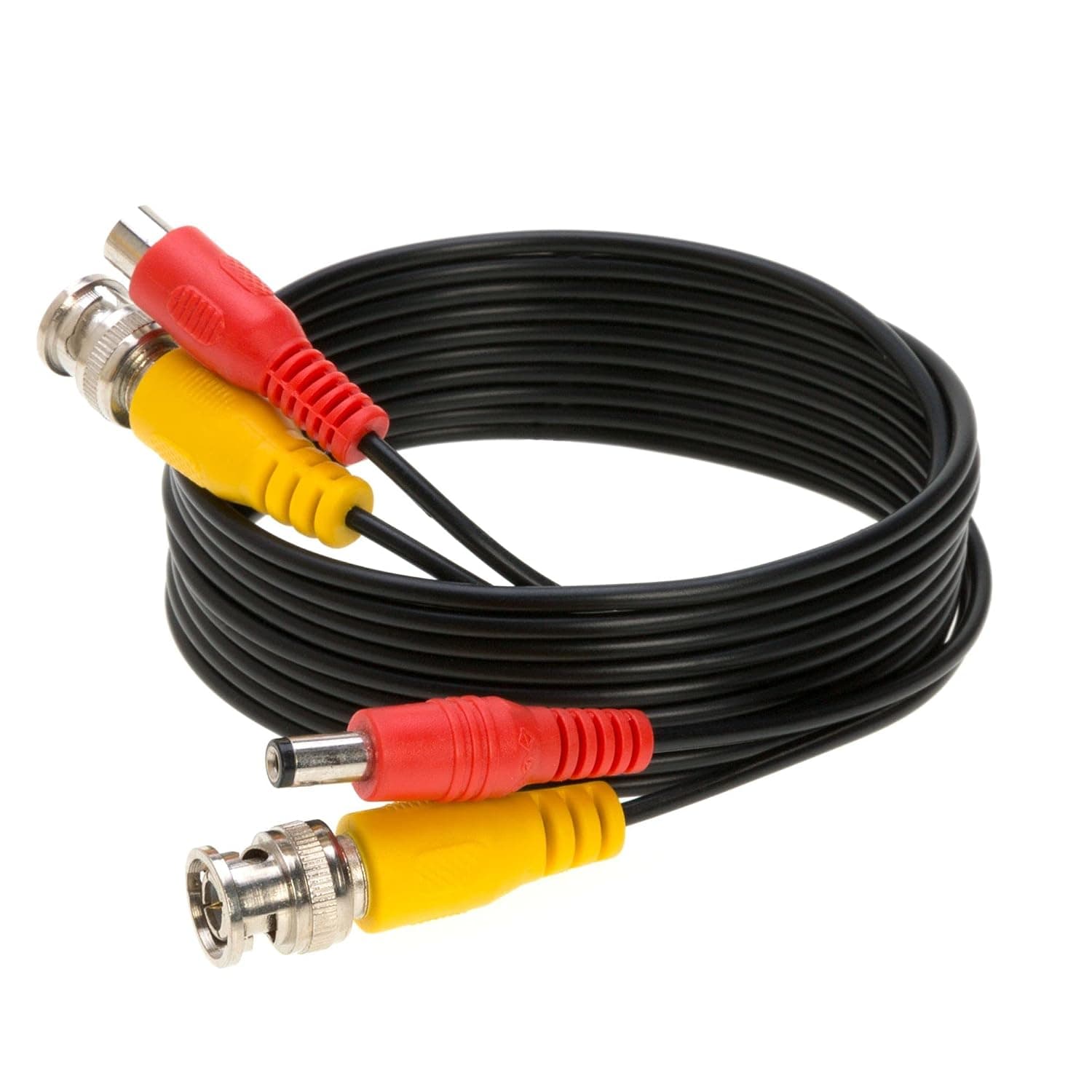 Cables Direct Online Cable de extensión de vídeo BNC prefabricado negro de 10 pies para CCTV, cámara de seguridad, DVR, sistema de vigilancia, cable todo en uno Plug & Play