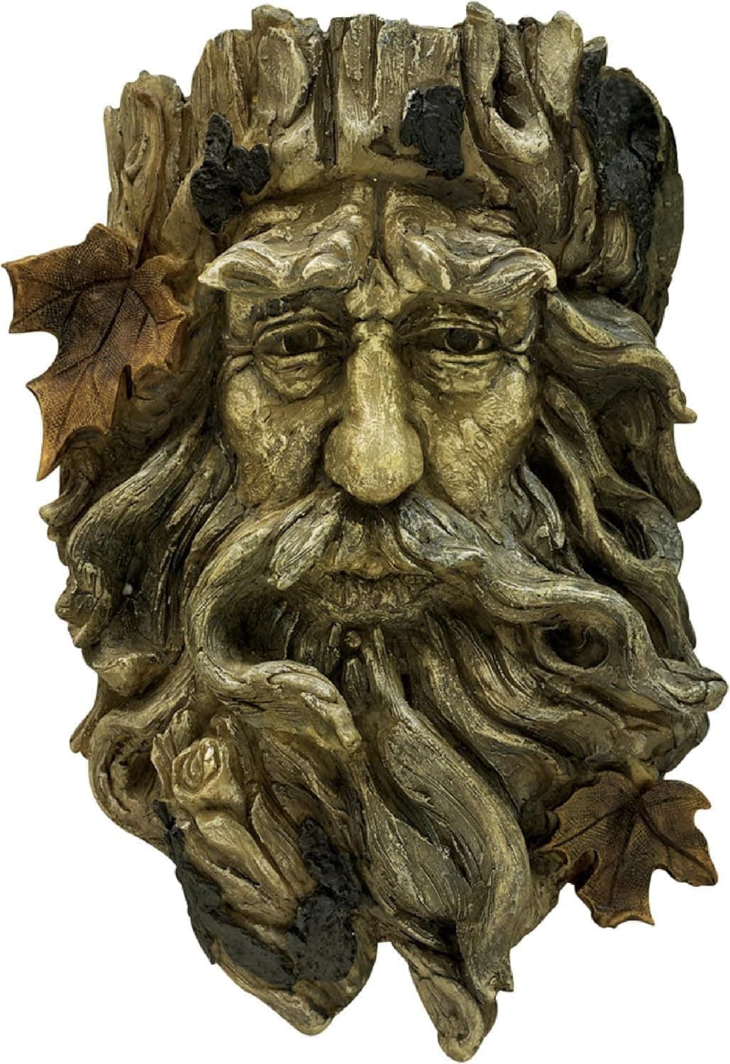 Bits and Pieces Green Man Tree Hugger Decoración de caras de árbol de viejo | Decoraciones de patio al aire libre, arte caprichoso de jardín, 9,5 pulgadas de alto