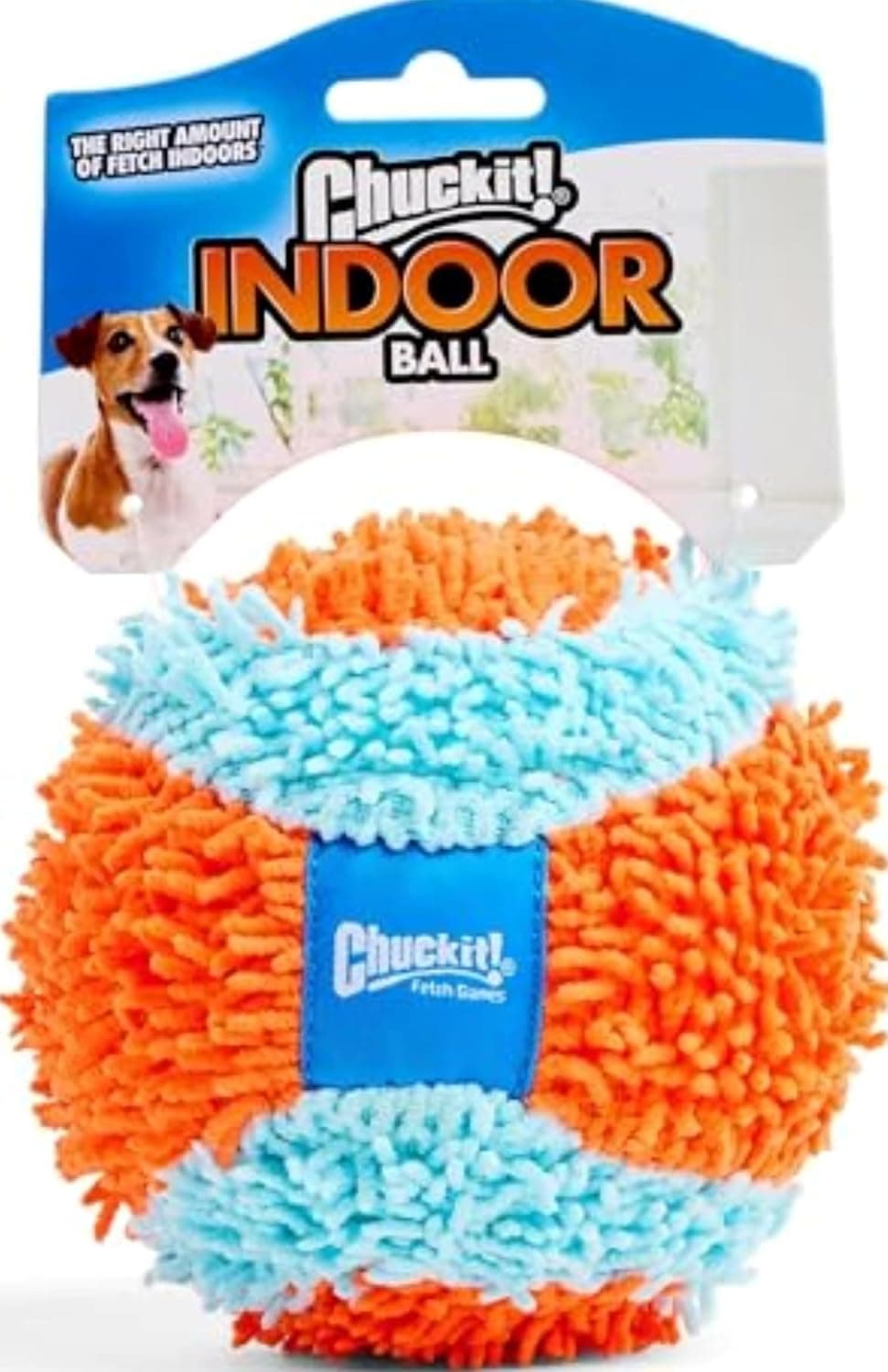 ¡Chúchalo! Juguete para perros con pelota de búsqueda para interiores, 4,75 pulgadas, naranja y azul | Juguete interactivo para perros diseñado para aliviar el aburrimiento con un juego de búsqueda seguro y atractivo para perros en interiores, llueva o haga sol