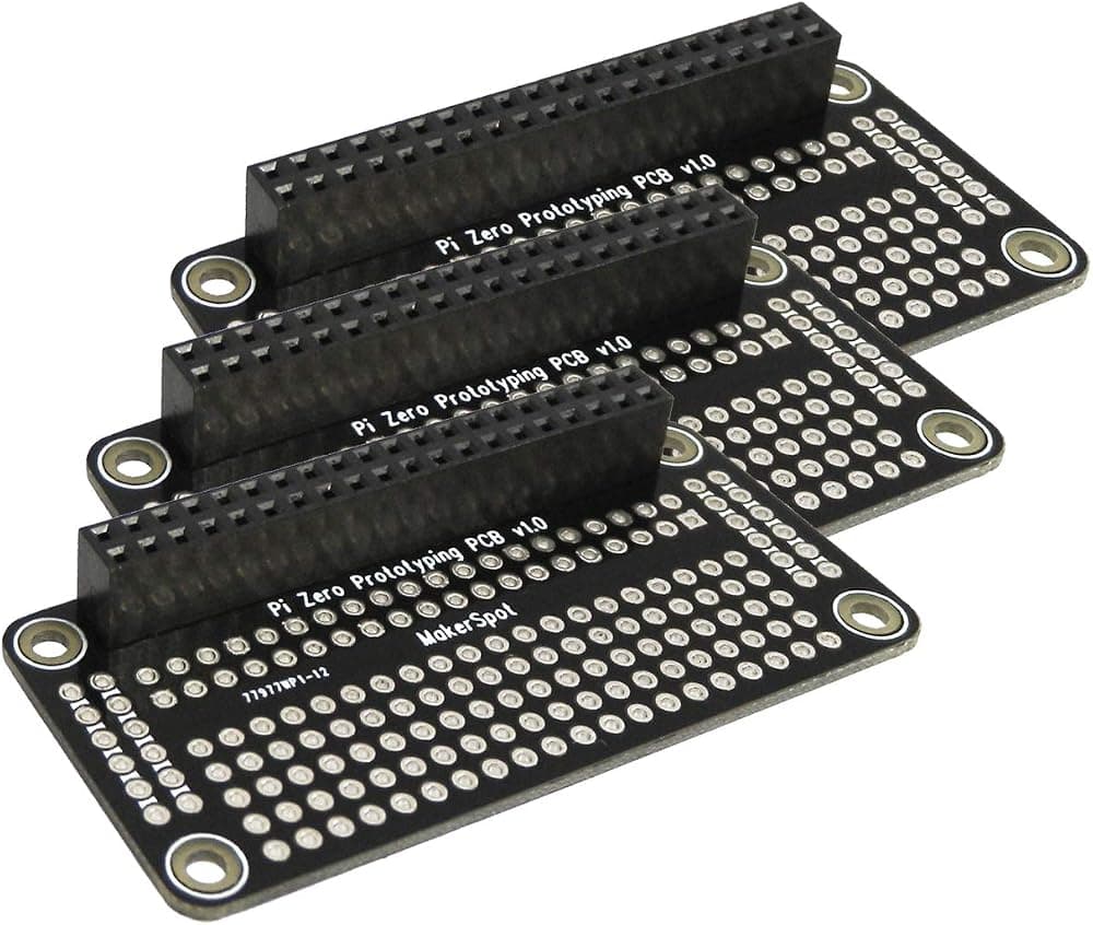 Proto Board Breadboard HAT soldado con conector de clavija hembra, placa de prototipos PCB para Raspberry Pi Zero W (paquete de 3)