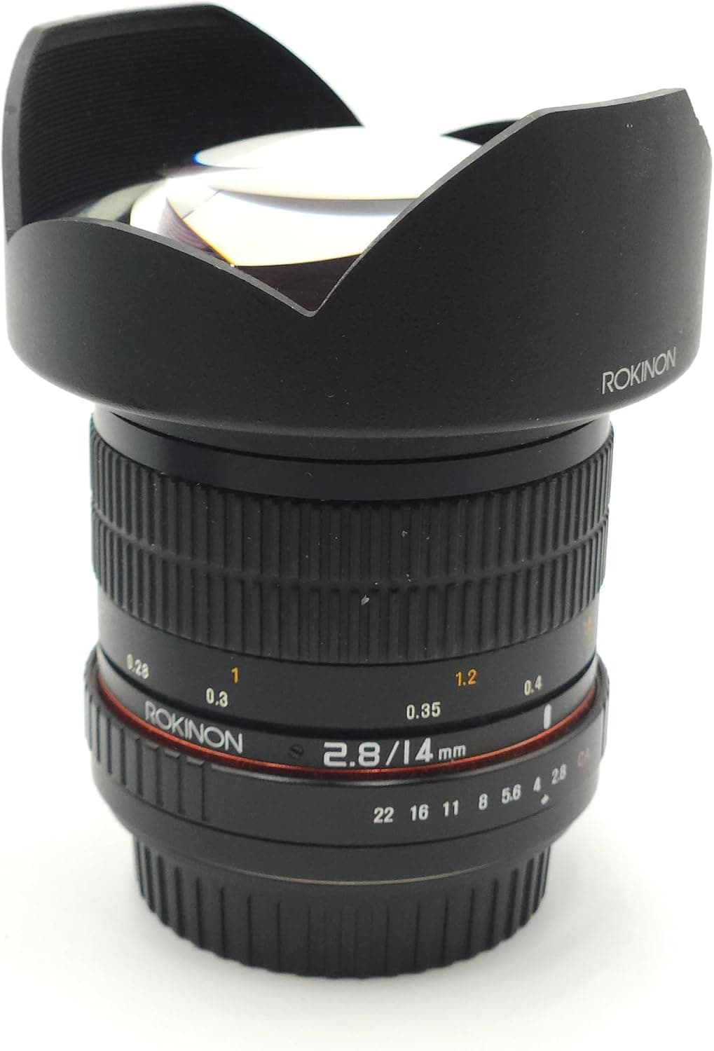Lente ultra gran angular Samyang SY14M 14 mm F2.8 de fotograma completo, Canon-EF | La lente gran angular captura amplios paisajes, arquitectura e interiores con una calidad de imagen excepcional.