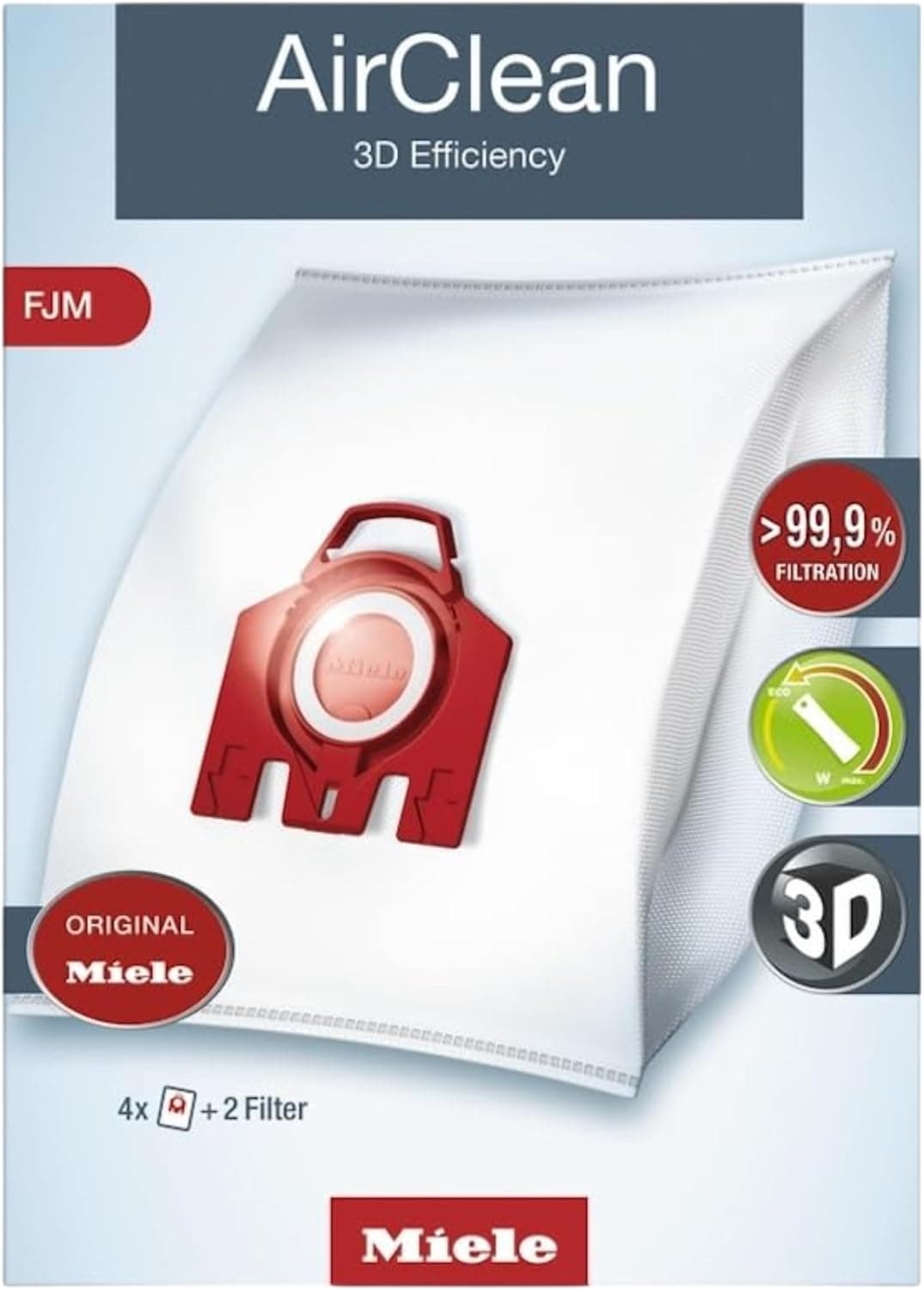 Miele FJM Vacuum Cleaner Bags, 4-Pack for Select Canister Vacuums