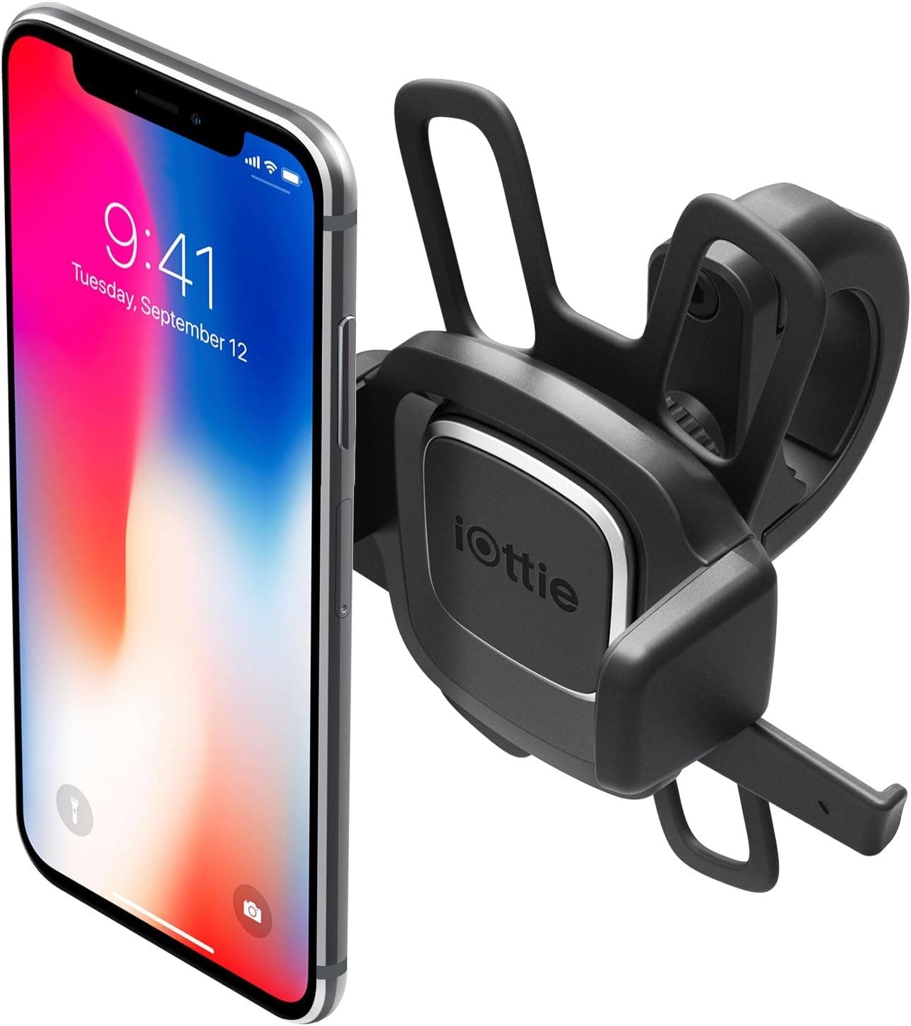 iOttie Easy One Touch 4 Soporte para teléfono de bicicleta Soporte para manillar de bicicleta Bloqueo de liberación rápida, soporte seguro para teléfono para iPhone 17 16 15 Samsung Google Smartphones