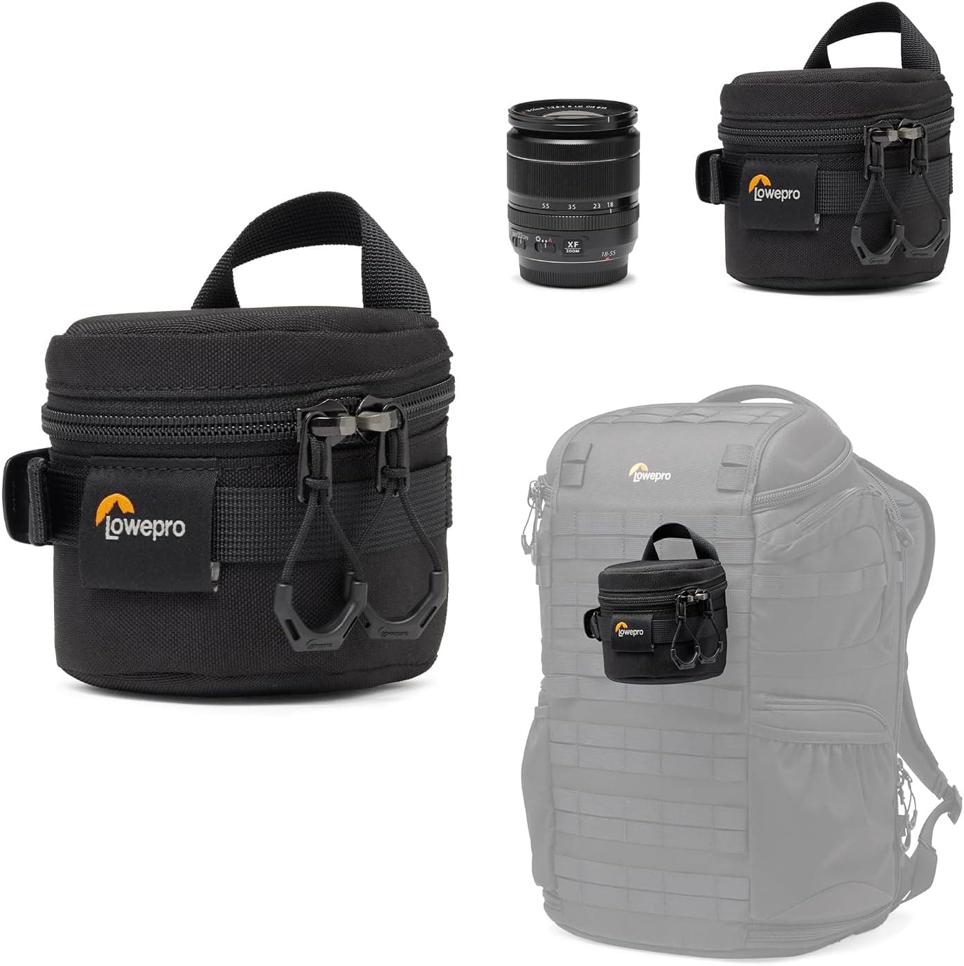Lowepro ProTactic LCS 8 x 8 III Estuche para lentes de cámara, bolsa para lentes de cámara, se adapta a 50 mm F/1.8, para cámaras DSLR y sin espejo, Vol-0.3L Dim: 3.15x3.15x3.15in, bolsa para cámara, para fotógrafo/videógrafo