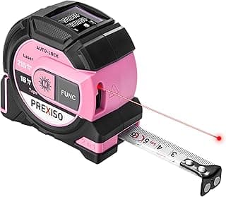 Cinta métrica láser 2 en 1, cinta métrica láser de 215 pies y cinta métrica de 16 pies | Herramienta de medición láser, bloqueo automático y gancho magnético, cinta métrica láser, pitagórica, área, volumen, pies/pies+pulg/pulg/M NO digital