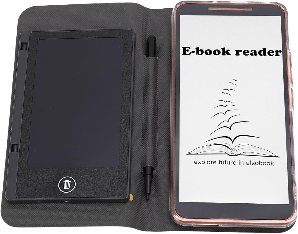 Lector electrónico, lector de libros electrónicos capacitivo HD de 5,7 pulgadas con panel de escritura, compatible con WiFi Bluetooth, cámara integrada y altavoz para fotografía, reproducción de vídeo y sonido
