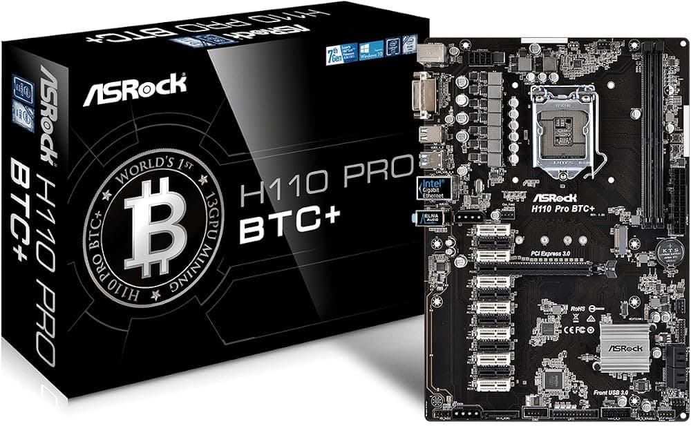 ASRock H110 Pro BTC+ 13GPU Placa base para minería Criptomoneda