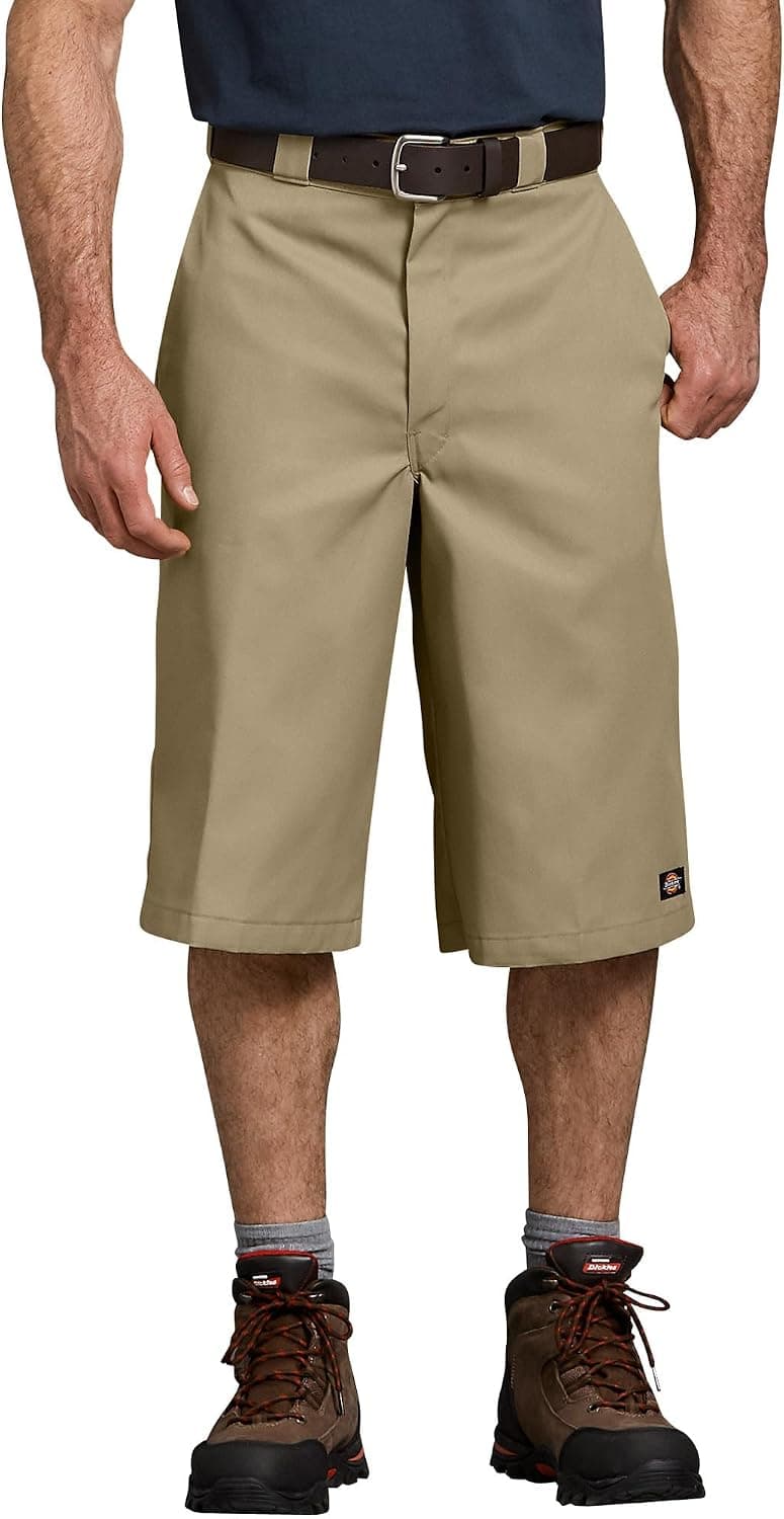 Dickies Pantalones cortos de trabajo de ajuste relajado de 15 pulgadas para hombre: pantalones cortos uniformes livianos para hombres con bolsillo multiusos y tela duradera