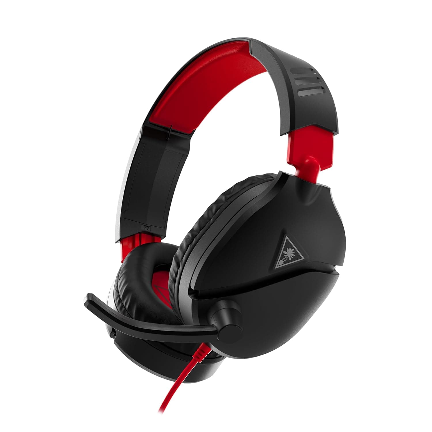 Auriculares para juegos multiplataforma con cable Turtle Beach Recon 70 para Xbox, PC, PS5 | Xbox Series X|S, Xbox One, PlayStation, PS4, móvil, micrófono abatible para silenciar, altavoces de 40 mm, ligero, almohadillas suaves, negro y rojo