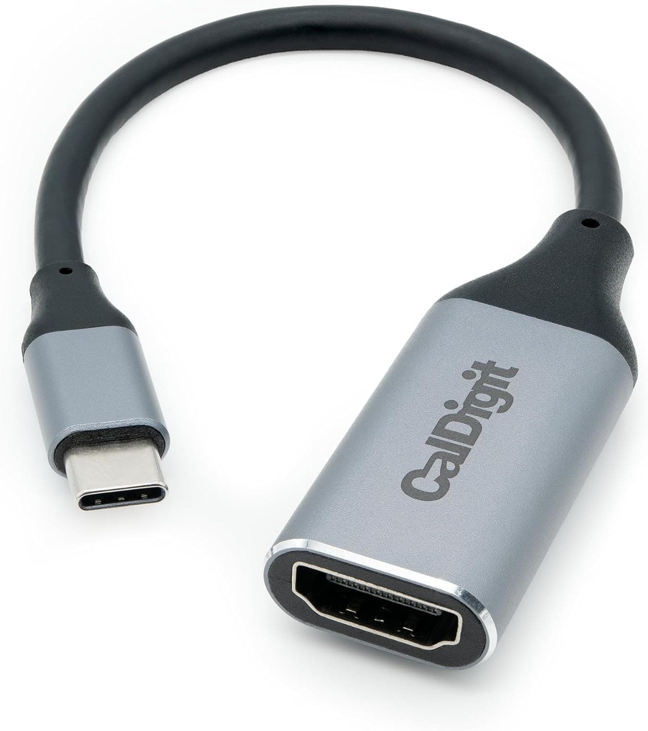 Adaptador Dongle CalDigit USB-C a HDMI 2.0b - 4K 60Hz, soporte de alta actualización, HDR, compatible con Thunderbolt 3/4/5, USB 3.1/USB4 para MacBook Pro y Air 2016+, iPhone 15/16 Pro Max