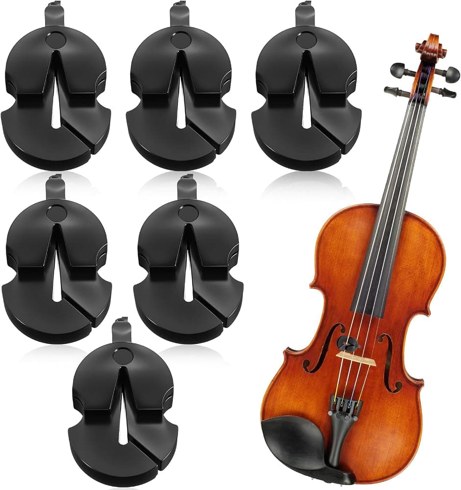 6 piezas Viola Mute, Violín Mute Tamaño Completo, Negro 3 Tamaños | Sordinas de práctica para violín, Silicona, Sordinas para violín pequeñas, para práctica silenciosa de violín