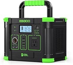 EBL Portable Power Station 288.6Wh 330W Solar Generator For Camping | Solar Generator with 330W AC Outlet, SOS LED Light, Wireless Charging Backup Battery for Camping, Outdoor, Home Blackout, RV