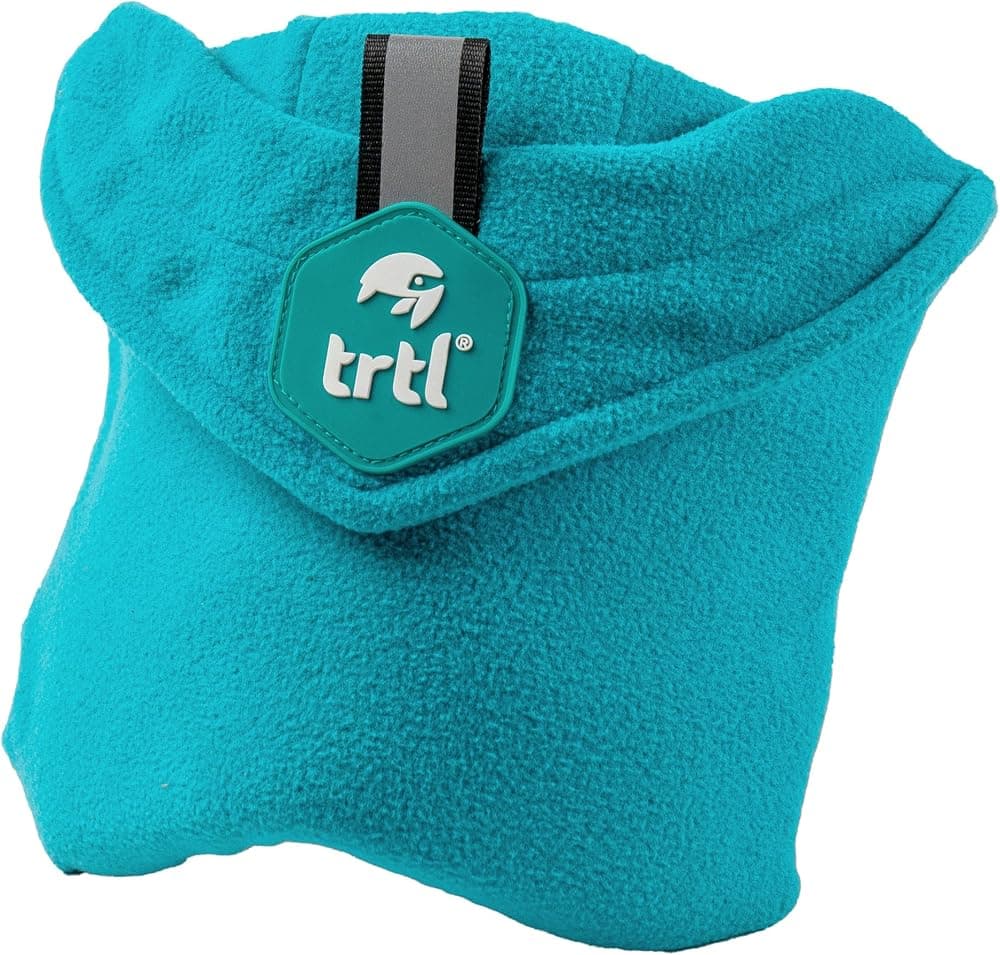 trtl Pillow Junior Almohada de viaje para niños para aviones - con soporte integrado para la cabeza y el cuello de viaje - Cómoda almohada para el cuello para niños para viajar - Compacta y lavable a máquina Aqua