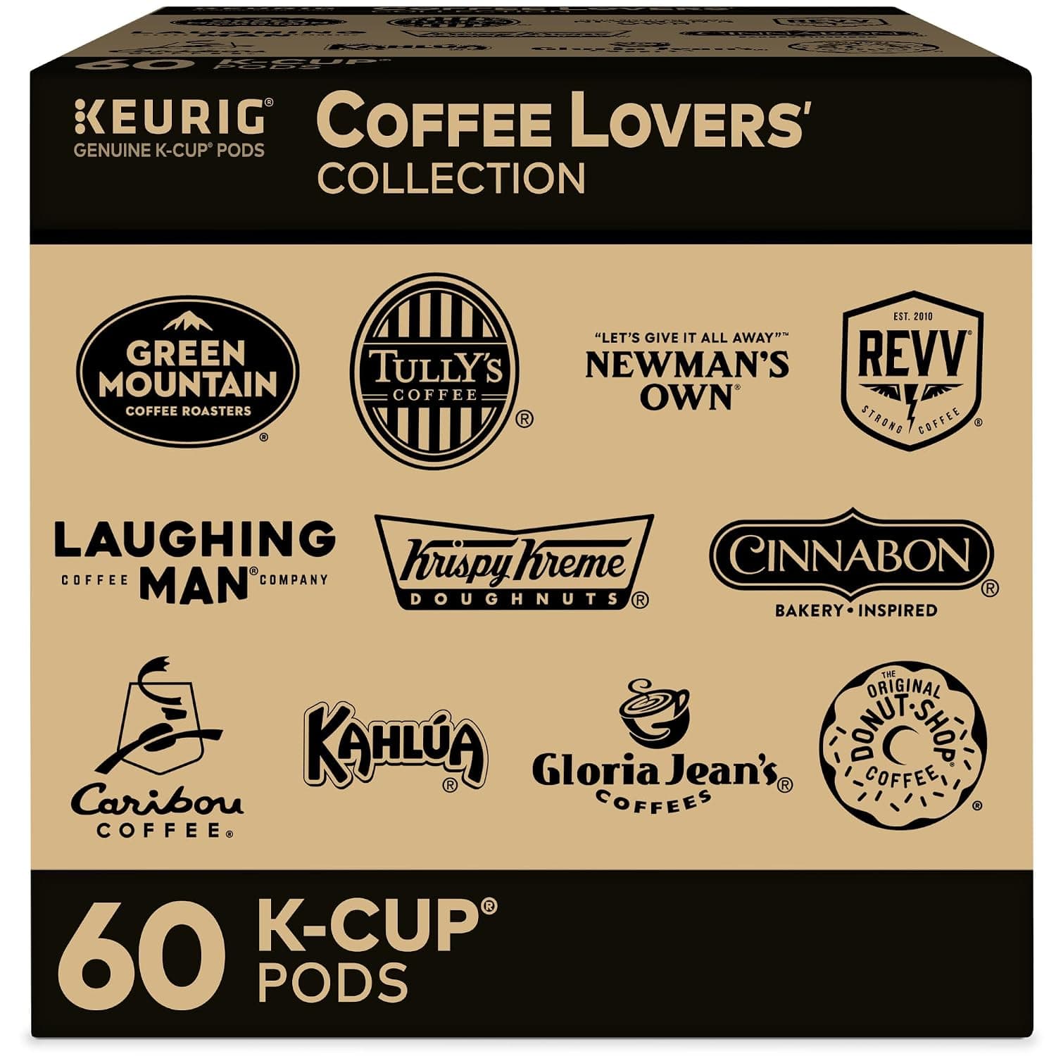 Keurig Coffee Lovers' Collection Paquete variado, muestra de cápsulas K-Cup de café de una sola porción, 60 unidades