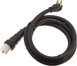 6330 Cable del generador de 10 pies y 50 amperios | Cable de transferencia de 50 amperios de alta resistencia, goma resistente a la intemperie, extremos de bloqueo giratorio, caja fuerte para exteriores, se adapta a los generadores Generac