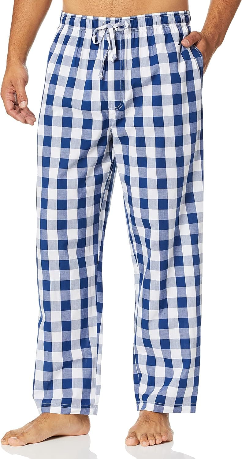 Nautica Pantalón de pijama para hombre, tejido suave, 100 % algodón, cintura elástica