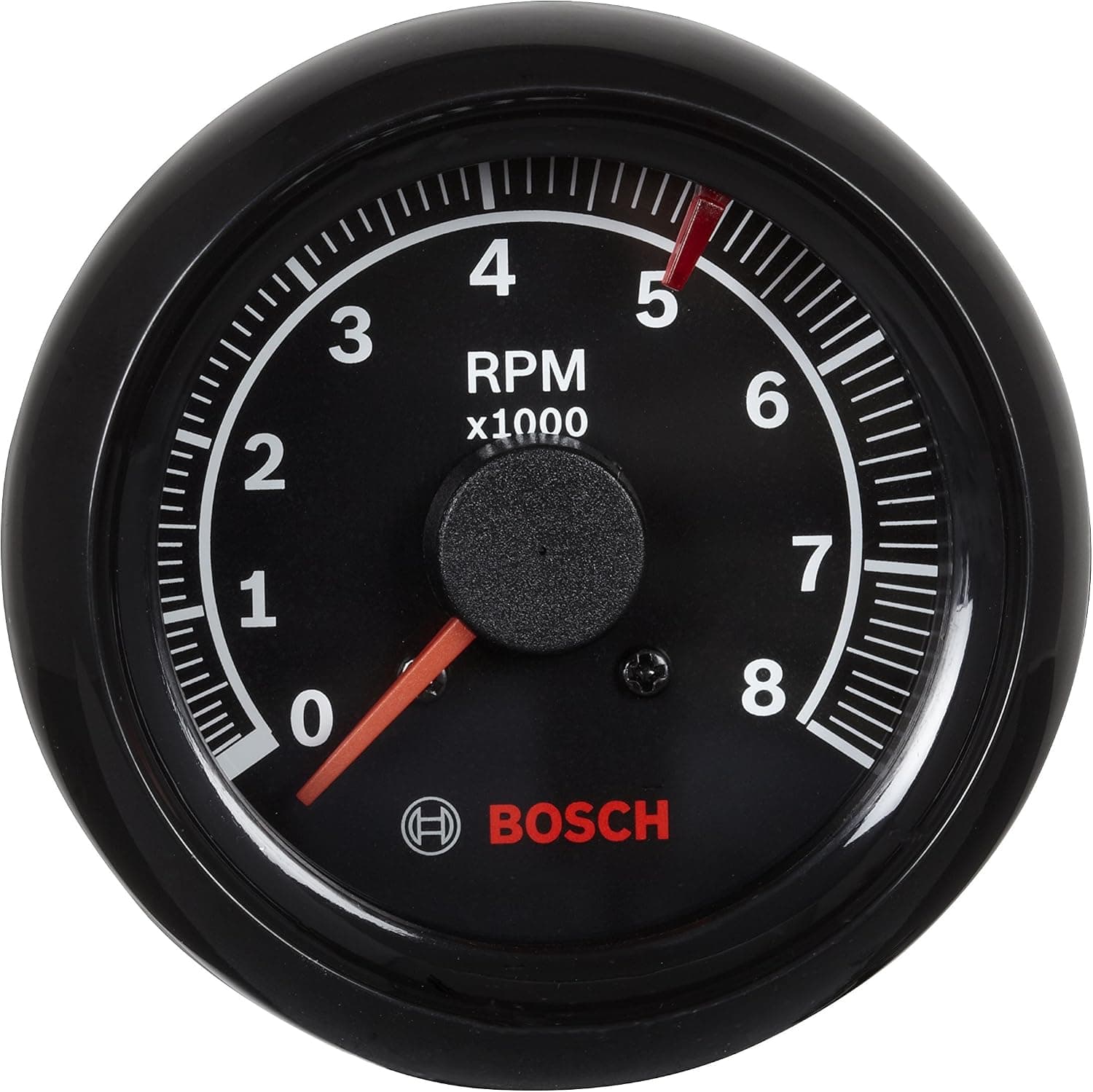 BOSCH SP0F000025 Tacómetro Sport II de 2-5/8" - Estilo y rendimiento con alta precisión (esfera negra, bisel negro)