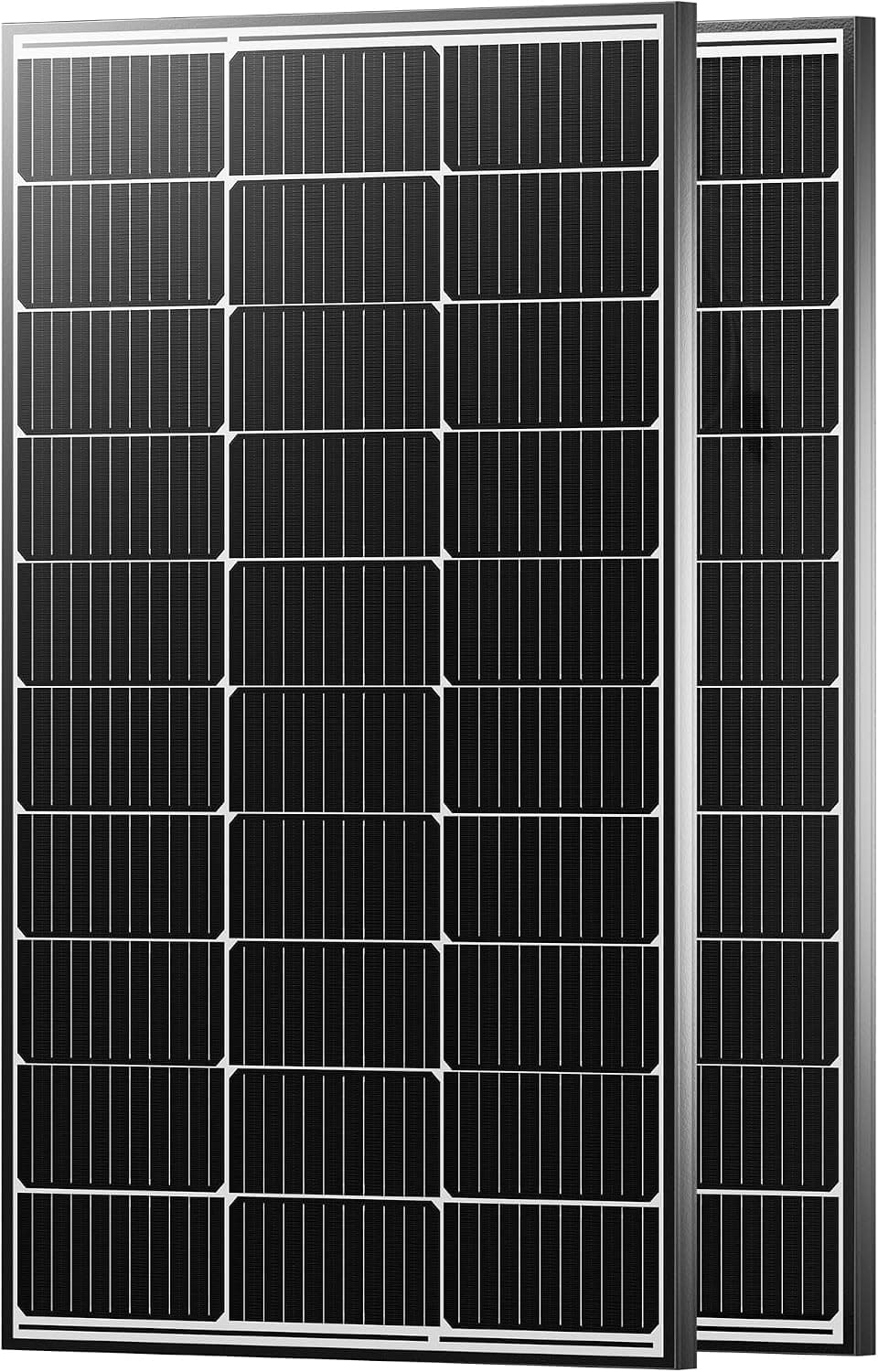Paneles solares JJN de 200 vatios, panel solar de 12 V 100 W, 2 unidades, 10 BB monocristalino 23 % cargador de energía de módulo fotovoltaico de alta eficiencia para RV, hogar, granja, barco, caravana y aplicaciones fuera de la red