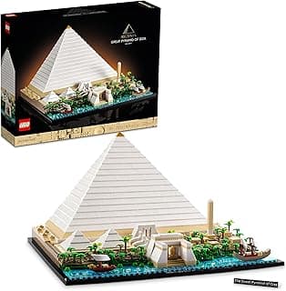 Architecture Great Pyramid of Giza Set 21058, kit de construcción de modelos para decoración del hogar, actividad creativa de bricolaje, colección de monumentos famosos