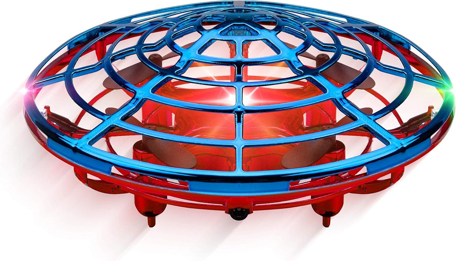 Force1 Scoot Combo Drone operado a mano para niños o adultos – Mini drones con sensor de movimiento manos libres, fácil LED recargable para interiores UFO Flying Orb Ball Drone juguetes para niños y niñas (rojo/azul)