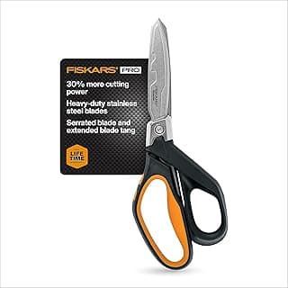 Tijeras de taller Pro PowerArc, tijeras de acero inoxidable de alta resistencia, herramienta de grado industrial para construcción, 10 pulgadas, naranja/negro