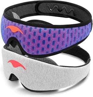 Paquete Pro Sleeper – Máscara para dormir Manta + máscara para dormir Manta Pro – 100% apagón total, totalmente ajustable, máscara para ojos sin presión ocular para dormir, viajes y siesta