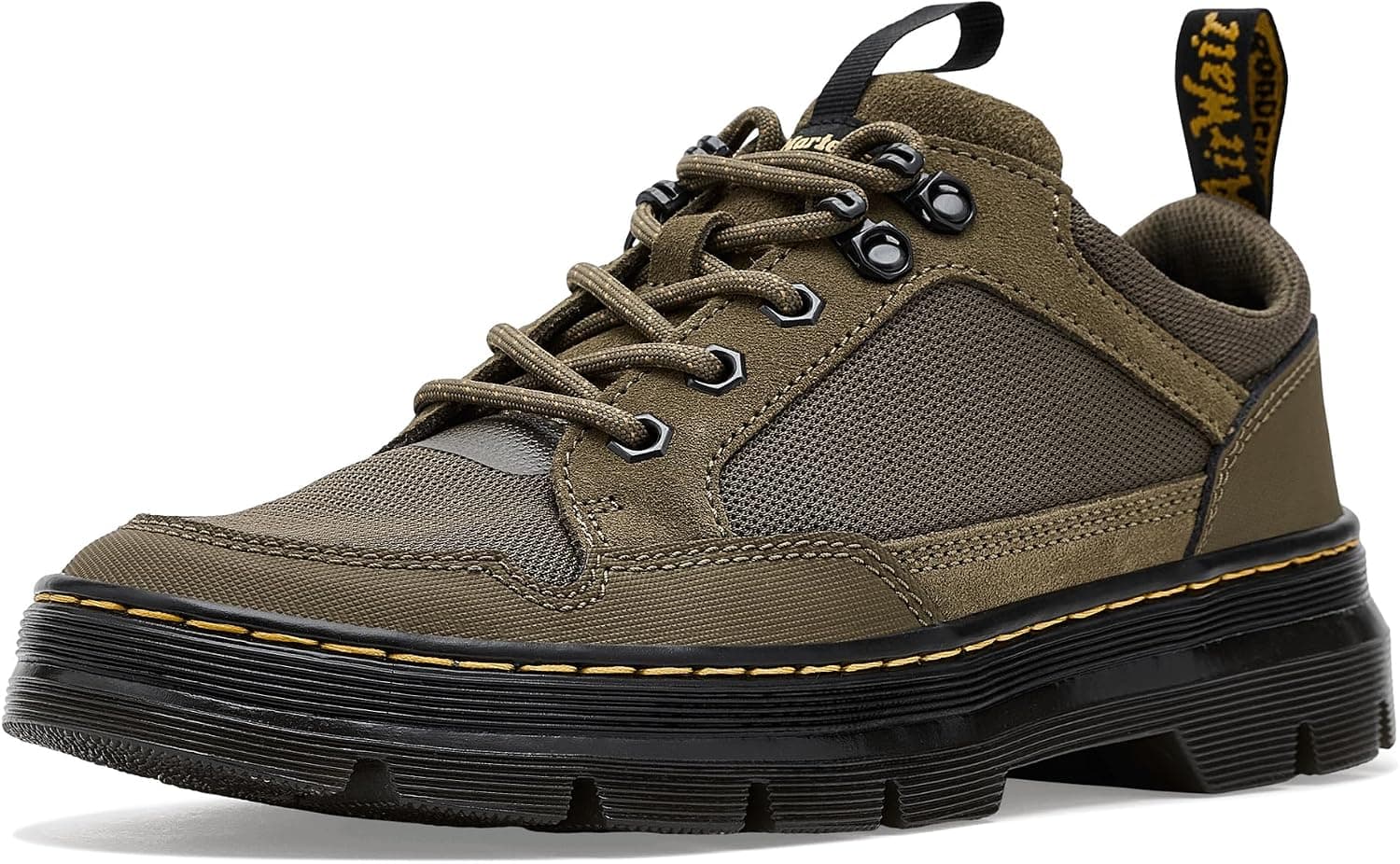 Dr. Martens, botas industriales ligeras con puntera de acero y cremallera de arce para mujer