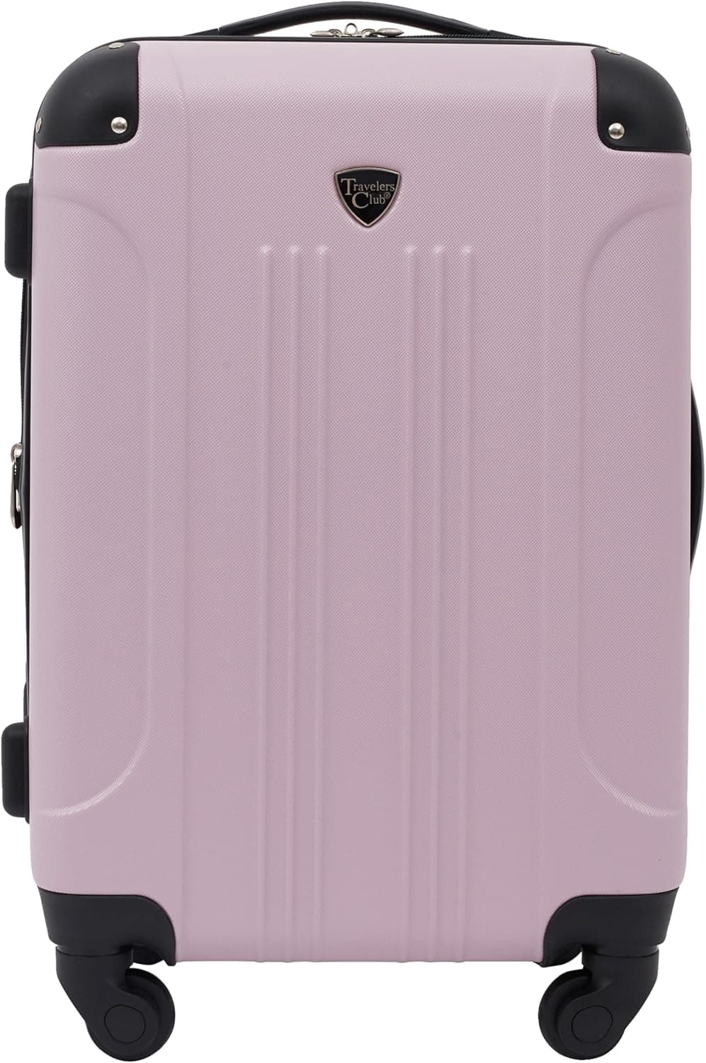 Travelers Club Chicago Hardside Equipaje giratorio expandible, color lila, equipaje de mano de 22 pulgadas