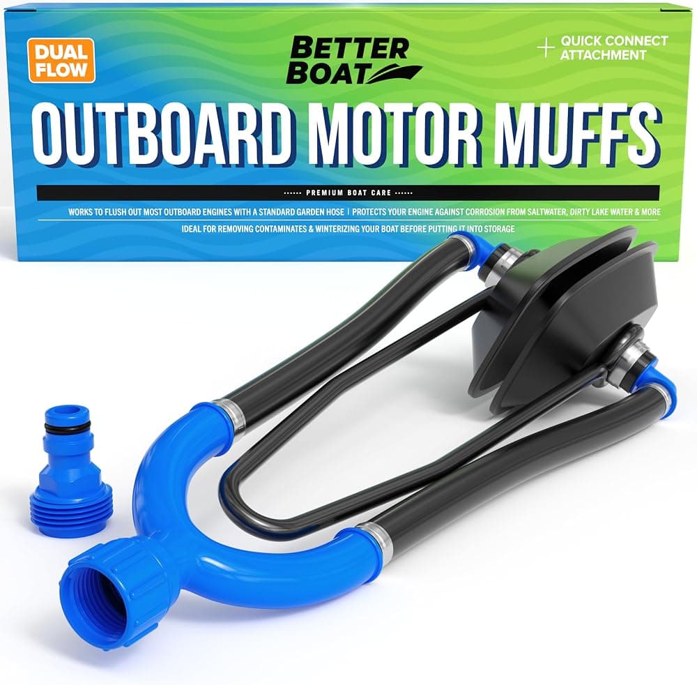 Piezas de motores marinos: orejeras para motores de barcos, kit de lavado de motores de E/S fueraborda e interior, adaptador de manguera para lavado de oídos para preparación para el invierno, lavado y calentamiento
