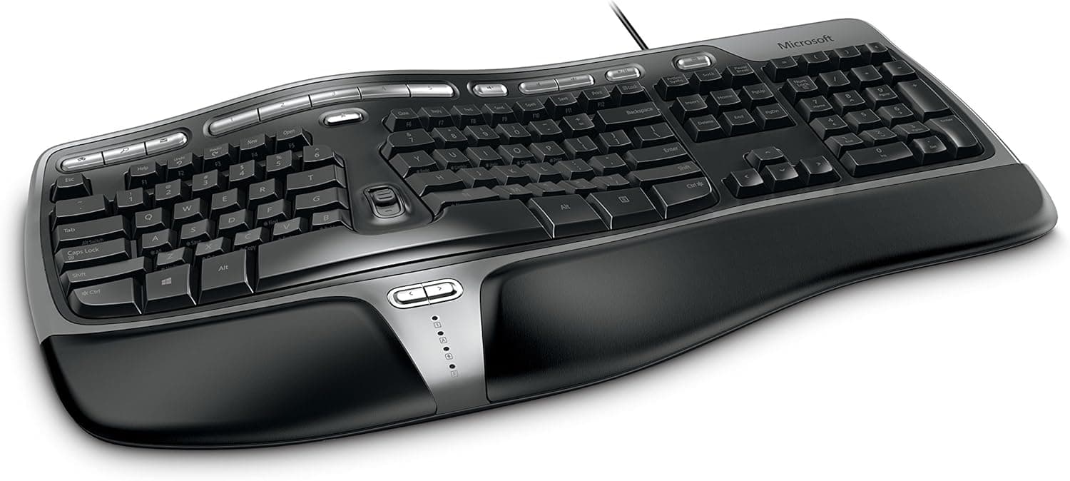 Microsoft 5QH-00001 Teclado ergonómico natural 4000 para empresas - Con cable