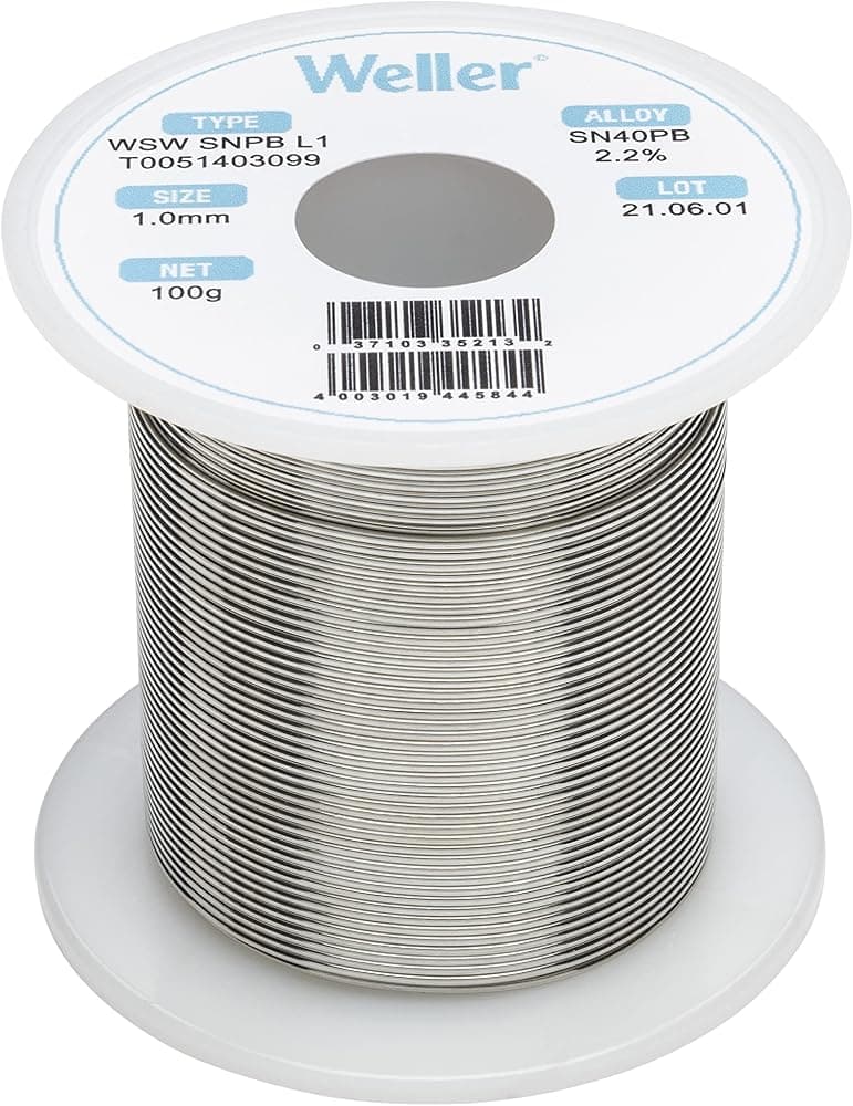 Cable de soldadura Weller WSW SnPb L1, 1,0 mm, 100 g | T0051403099