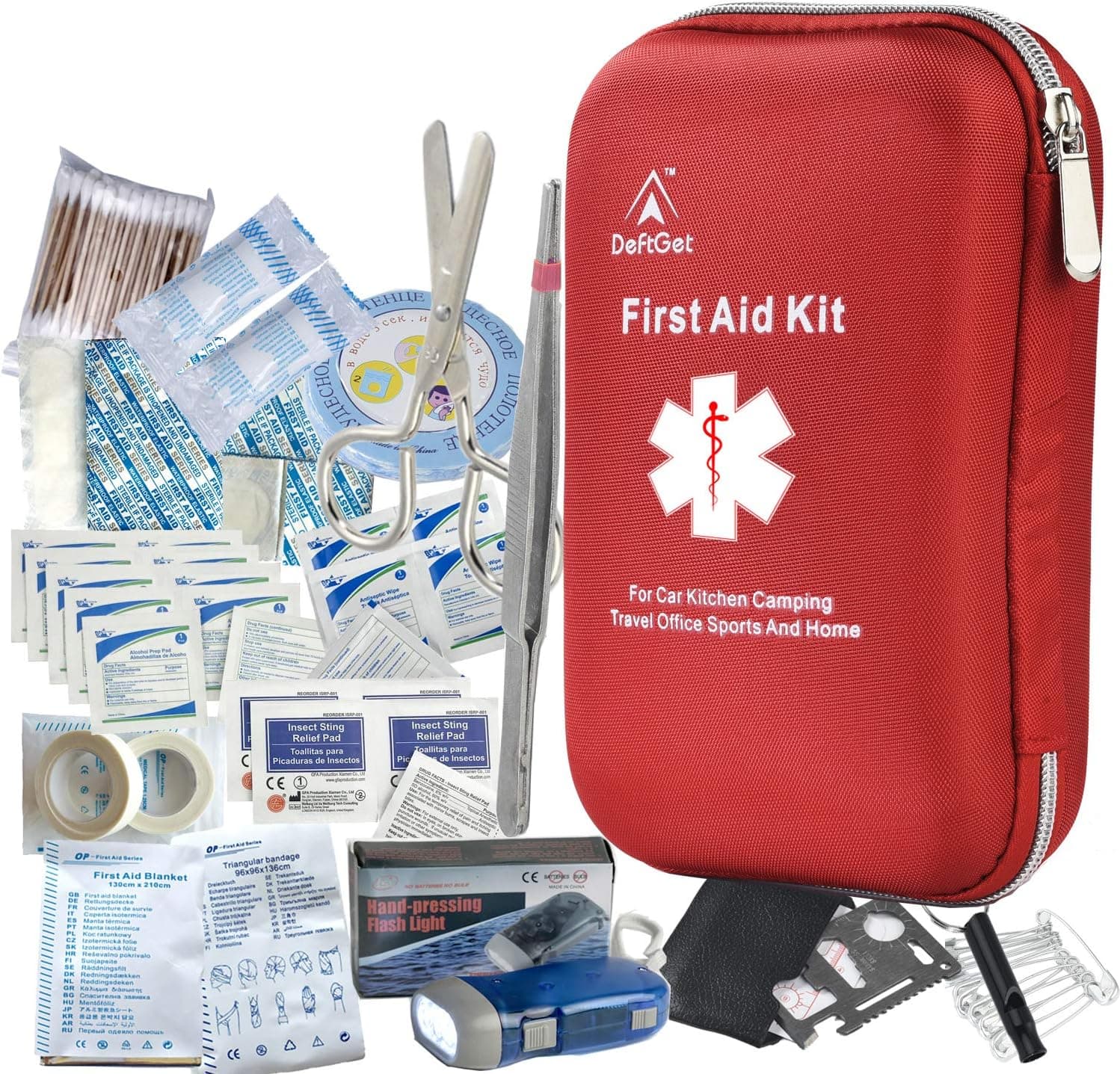 Botiquín de primeros auxilios de 163 piezas Sistema IFAK Molle impermeable Lesiones esenciales portátiles Equipo de emergencia médica Kits de supervivencia para coche Cocina Camping Viajes Oficina Deportes Hogar