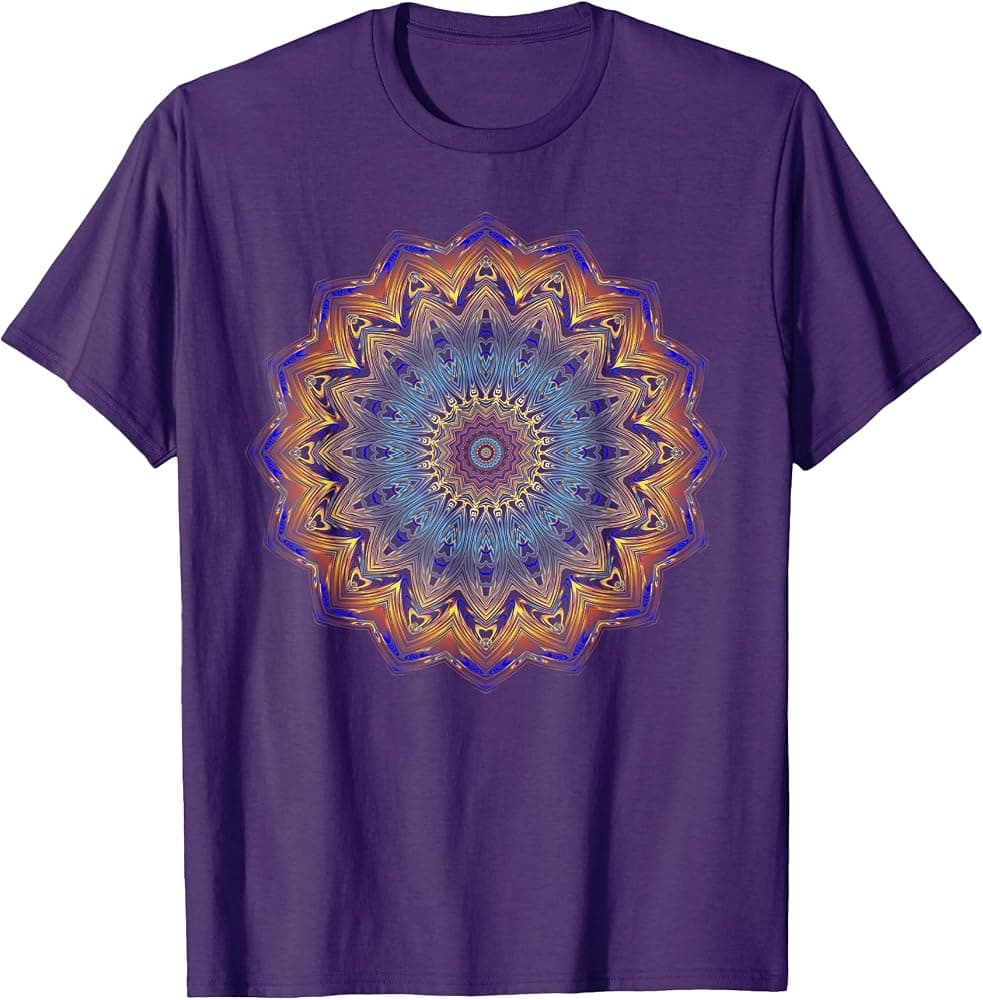 Camiseta Mandala Sacred Geometry Prana Art Yoga Mantra Om Good Vibes