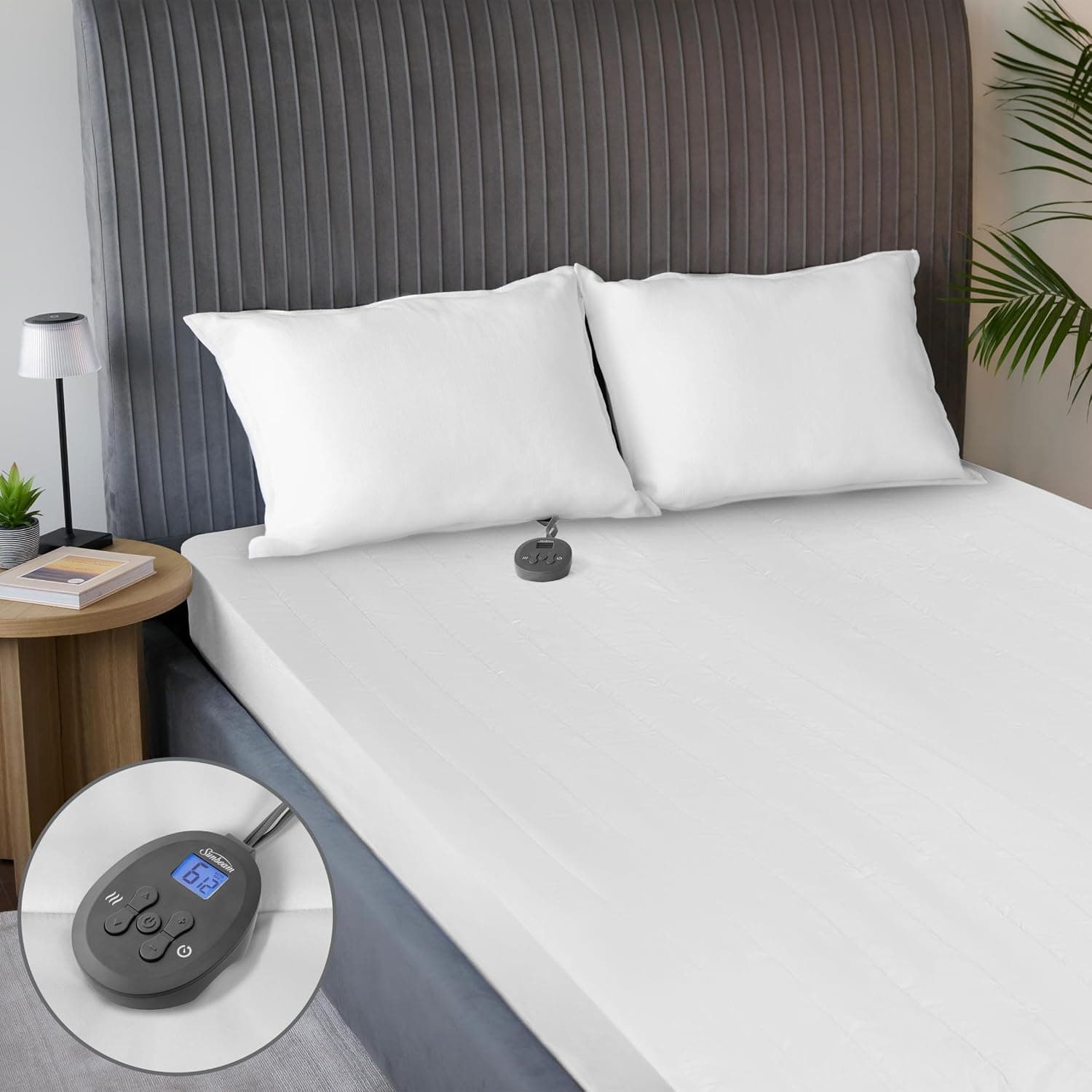 Sunbeam Heated Mattress Pad Quilted 12 Heat Deep Pocket Twin 75x39