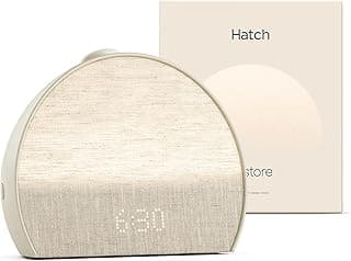 Hatch Restore 3 Sunrise Reloj despertador y máquina de sonido, luz inteligente (masilla) | Máquina de ruido blanco y luz de alarma de amanecer, más de 80 sonidos para dormir, rutina para dormir sin pantalla con meditaciones a través de la aplicación Hatch Sleep