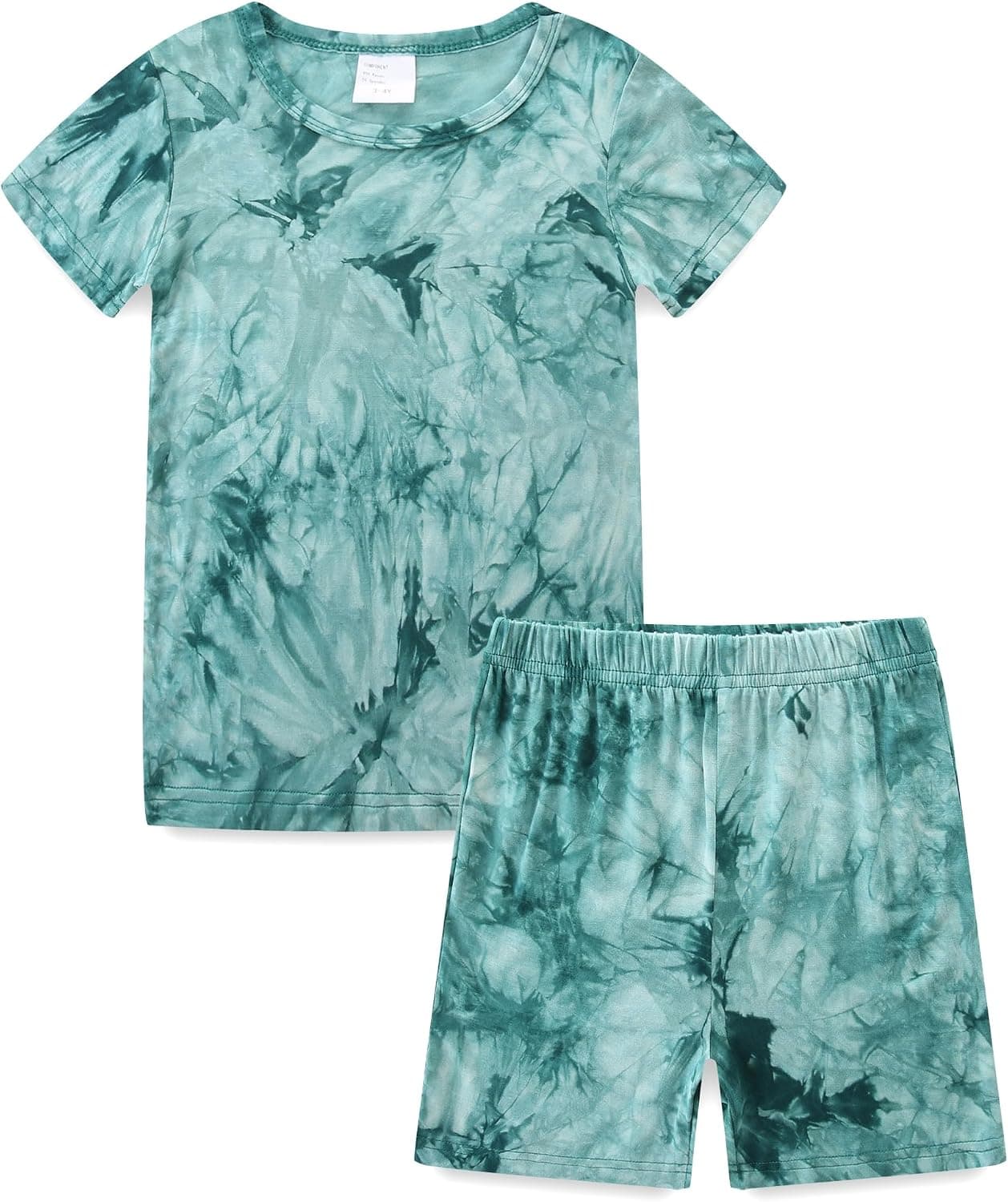 Pijamas de rayón suave para niños y niñas Babymine, conjunto de pantalones cortos de verano de 18 meses a 8 años | Suave como la nube, respira fácilmente toda la noche, tela elástica, teñido anudado especial, ajuste holgado, fácil de poner y quitar