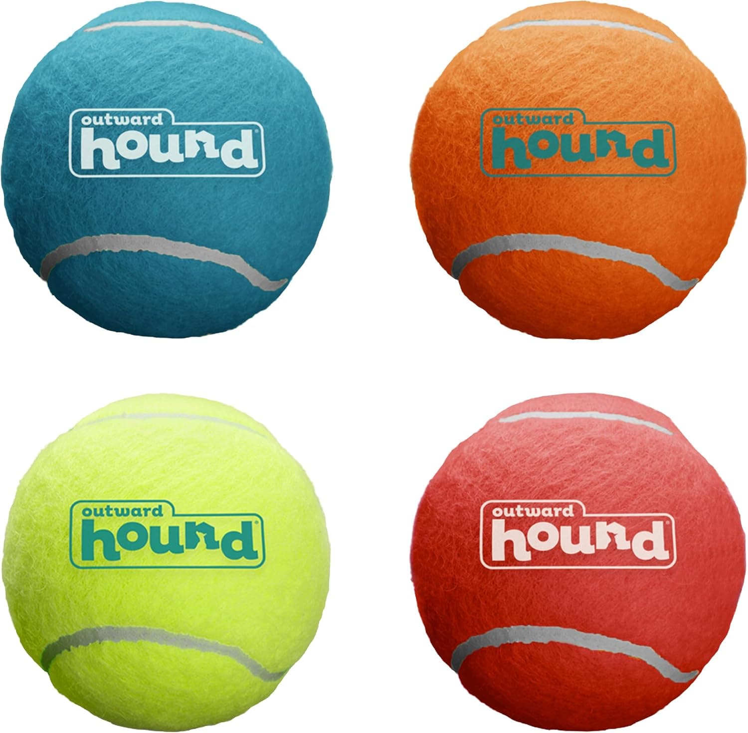 Outward Hound Squeaker Ballz – Pequeñas pelotas de tenis chirriantes para perros pequeños de menos de 15 libras, búsqueda y entrenamiento, X-Small (1.5"), paquete de 4