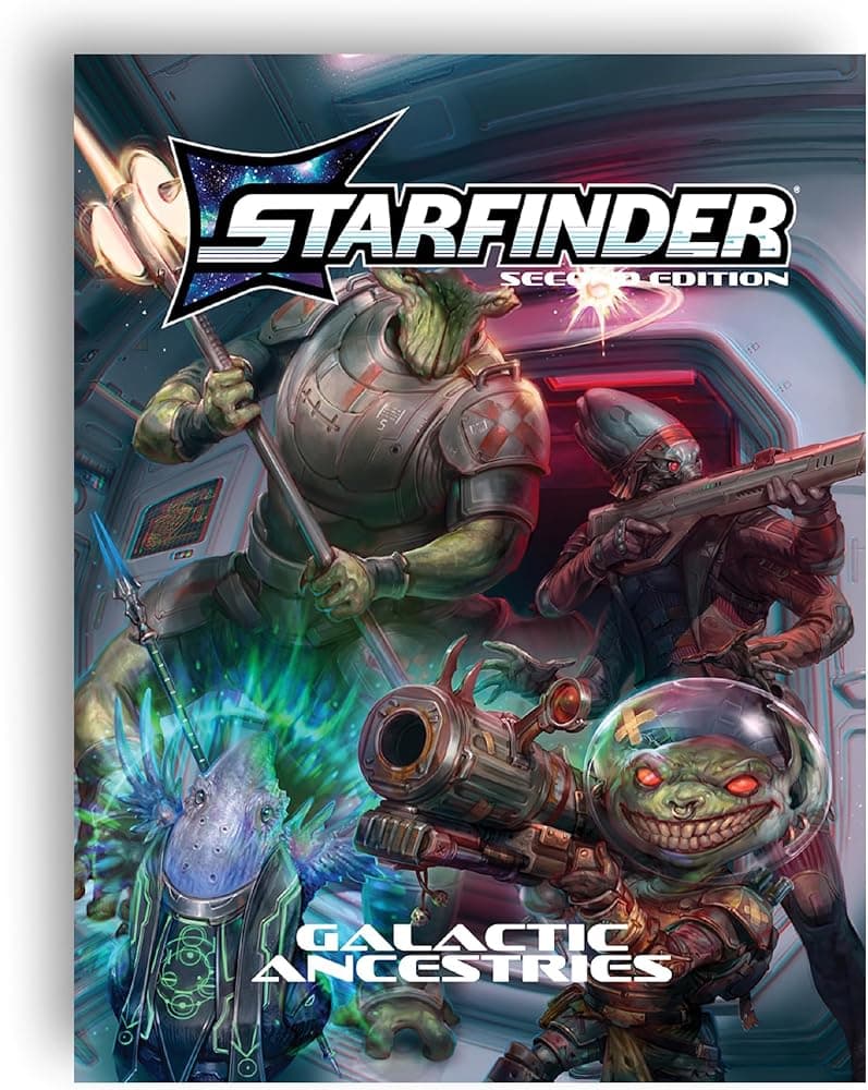 Starfinder Galactic Ancestries Tapa dura, 21 nuevos alienígenas jugables | para Starfinder Segunda Edición RPG, Compatible, Pathfinder 2E (Paizo)