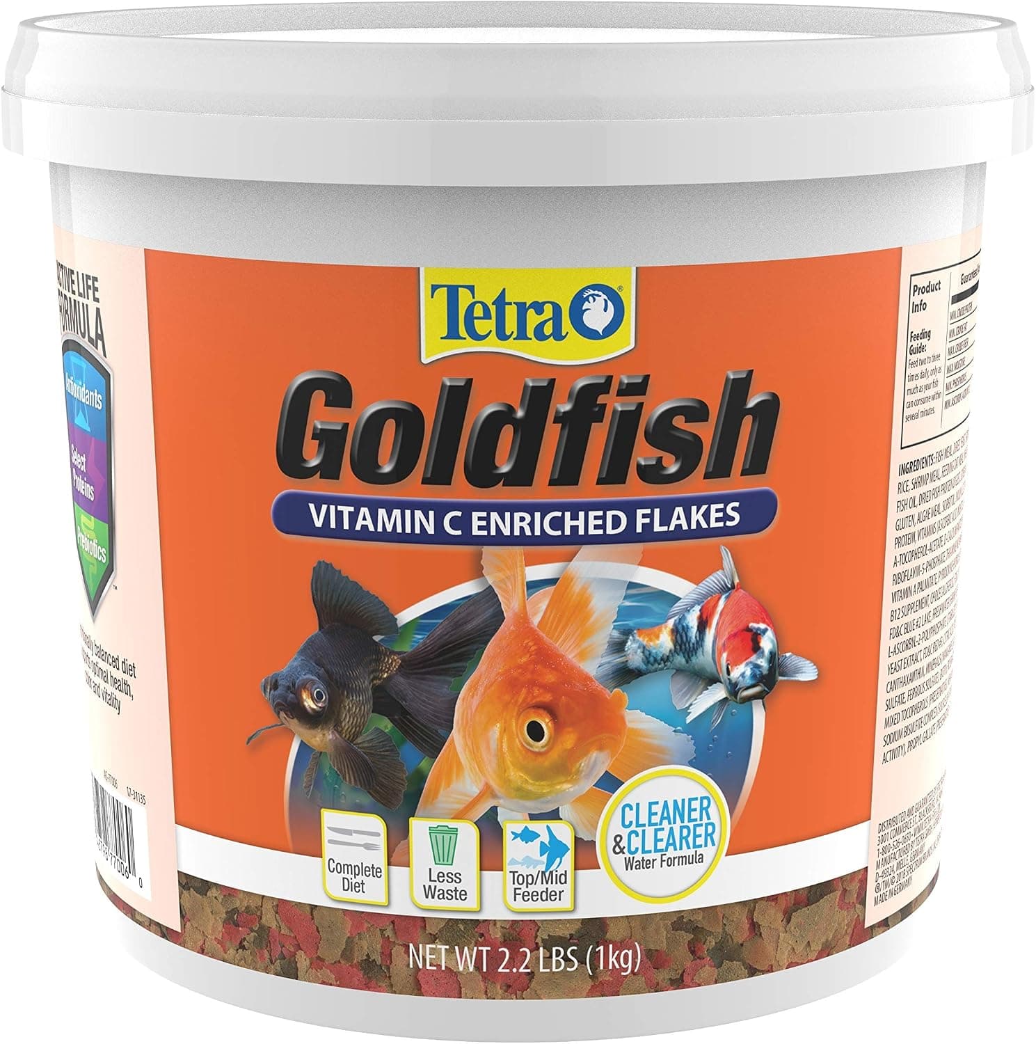 Tetra Goldfish Flakes Fish Food, 2,2 libras