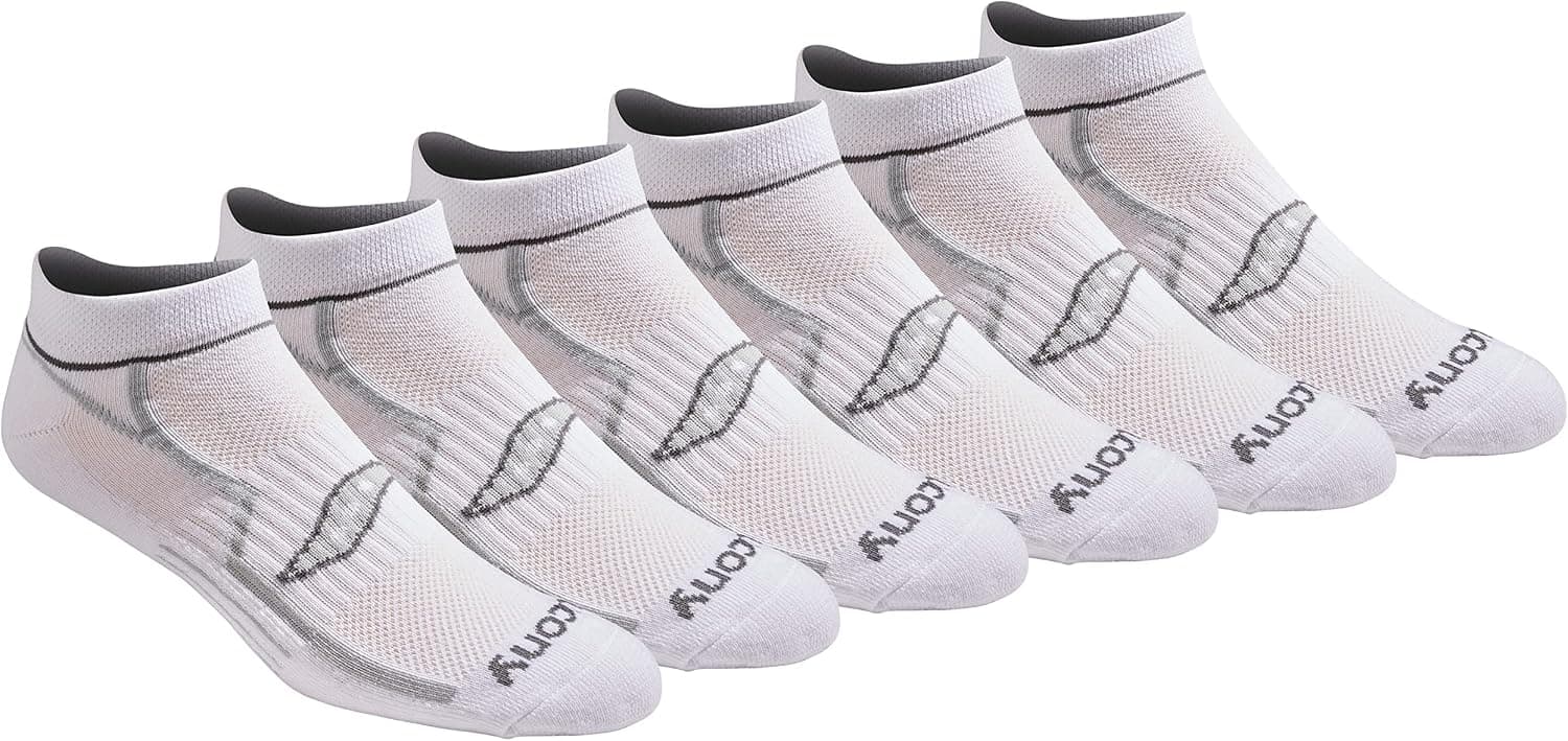 Calcetines Saucony Rundry Bolt Performance No-show para hombre, disponibles en M-xxl (6, 12, 18 pares)