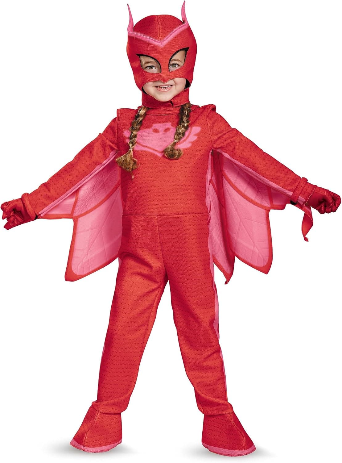 Owlette Costume, Official PJ Masks Glow Costume Jumpsuit and Mask