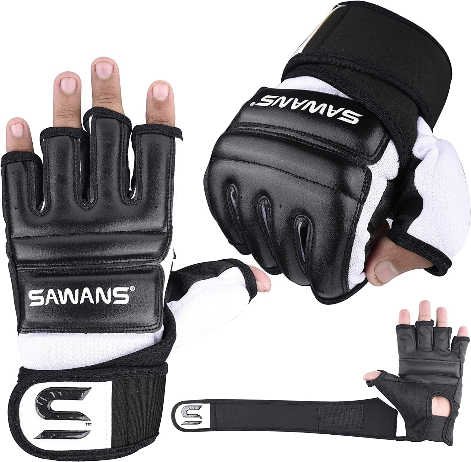SAWANS Saco de Boxeo Guantes de Boxeo Manoplas de Karate MMA Combate Corporal Taekwondo Entrenamiento Artes Marciales Lucha Muay Thai