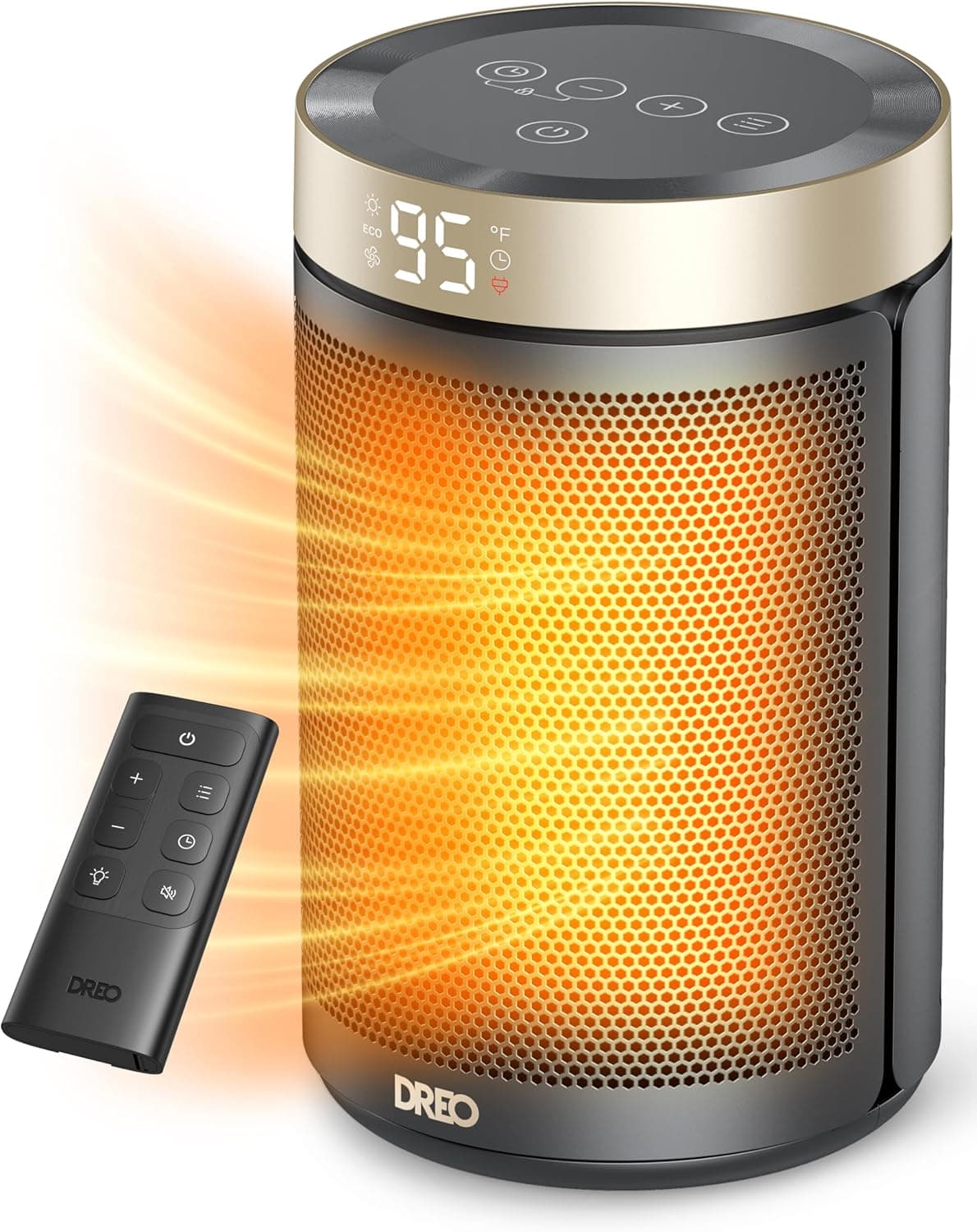 Calentador espacial DREO, calentadores eléctricos portátiles para uso interior con termostato