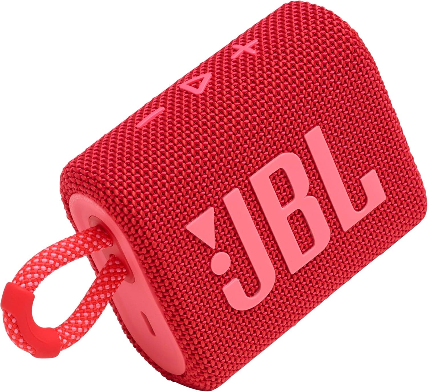 JBL Go 3 - Mini altavoz Bluetooth portátil, gran audio y graves potentes, IP67 resistente al agua y al polvo, 5 horas de reproducción, altavoz para el hogar, el exterior y los viajes (Rojo)