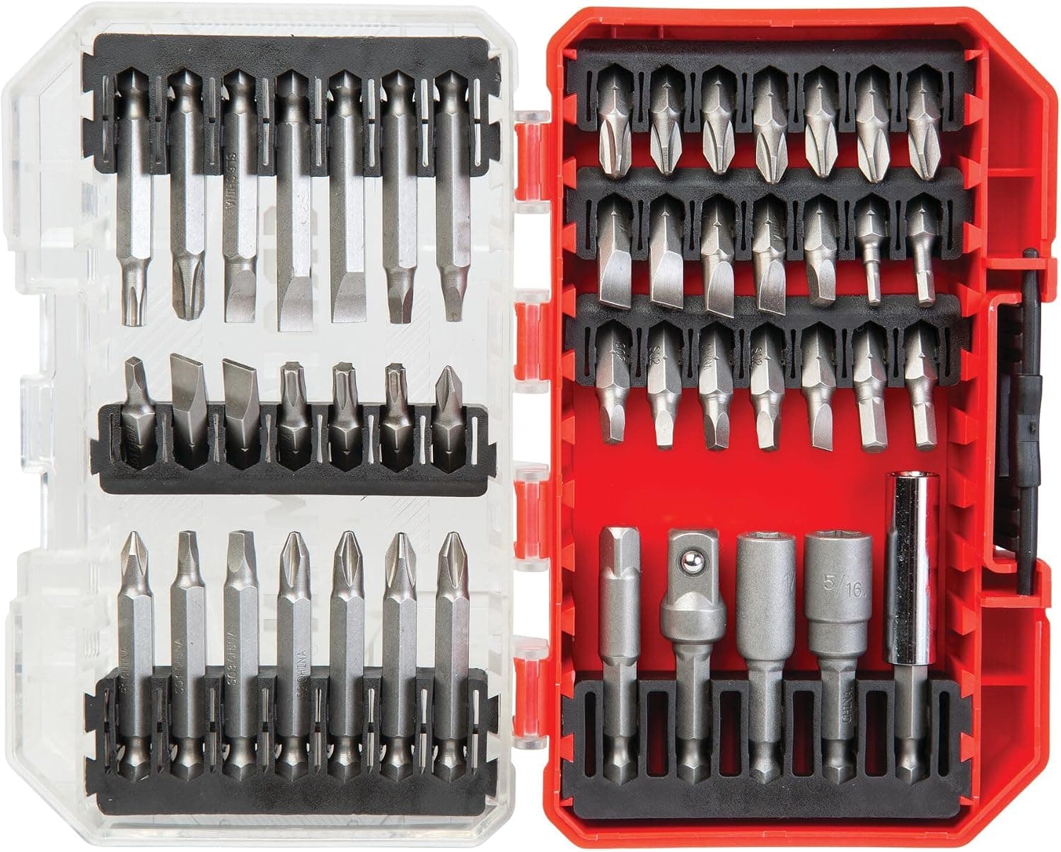 CRAFTSMAN Juego de puntas de destornillador, 47 piezas, incluye puntas de puntas y puntas eléctricas, juego de destornilladores para tuercas, adaptadores de zócalo, compatible con Versa-Track (CMAF1247)