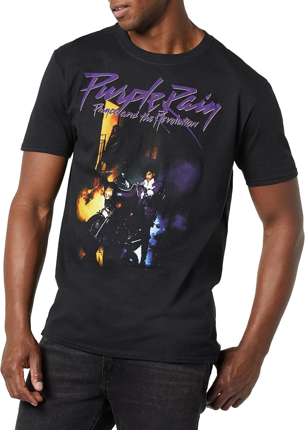 Camiseta oficial de Prince Purple Rain Live negra